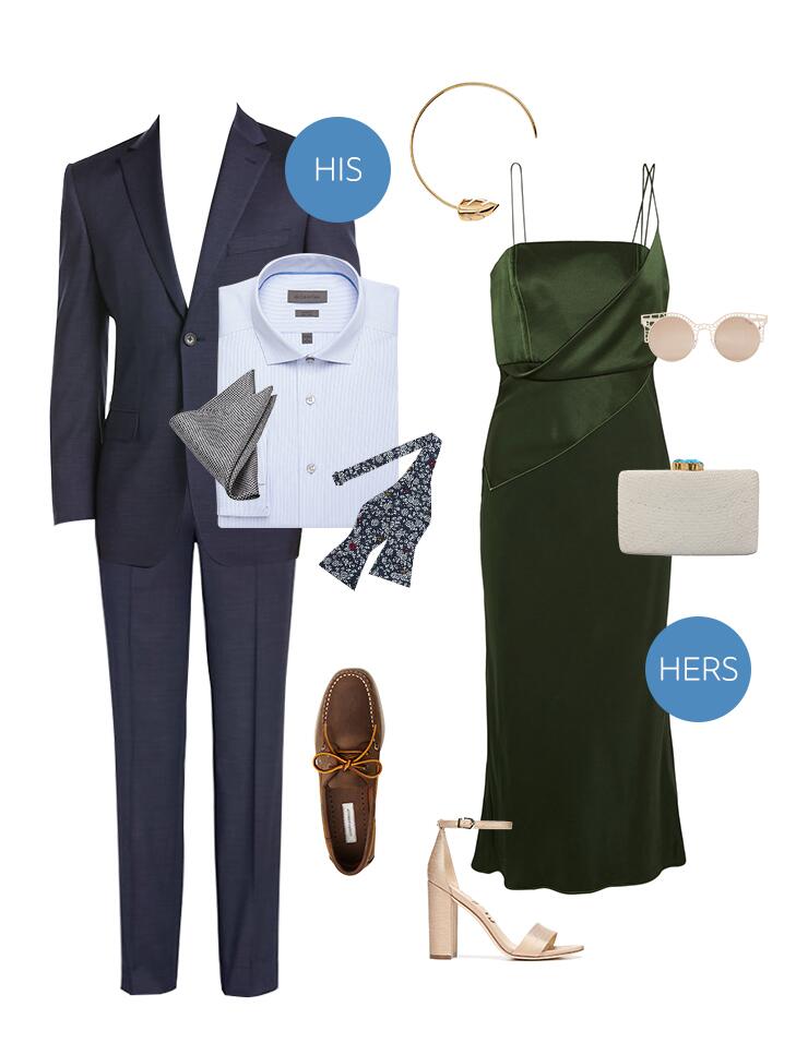 his and hers wedding guest outfits