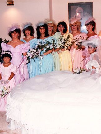 80s bridesmaids dresses