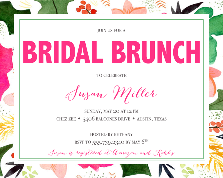 Bridal Shower Invitation Wording: Ideas and Etiquette