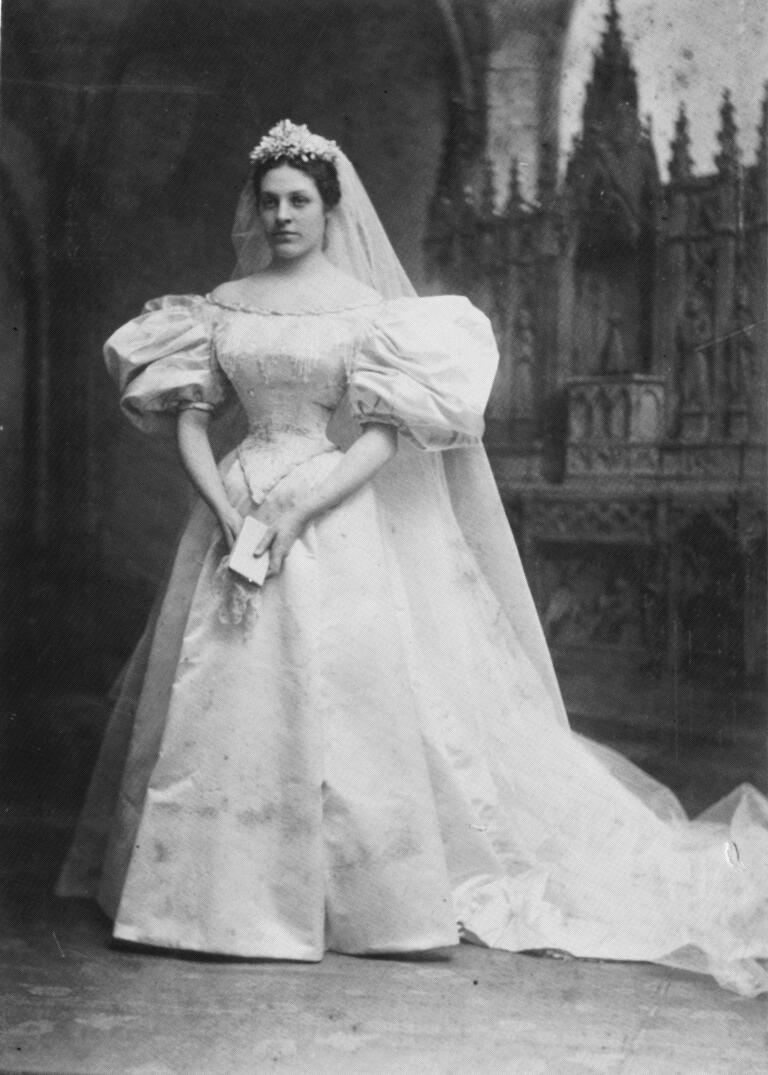 Mary Lowry Warren wedding dress 1895