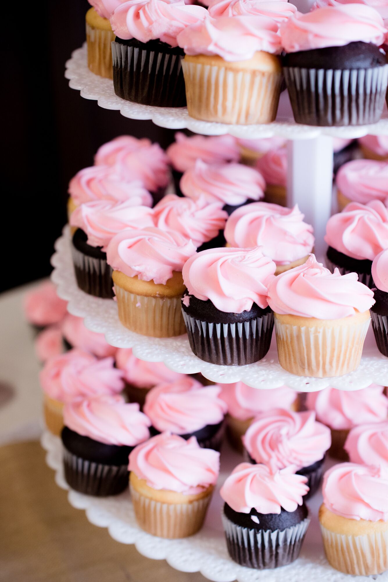 Pink Frosted Cupcakes