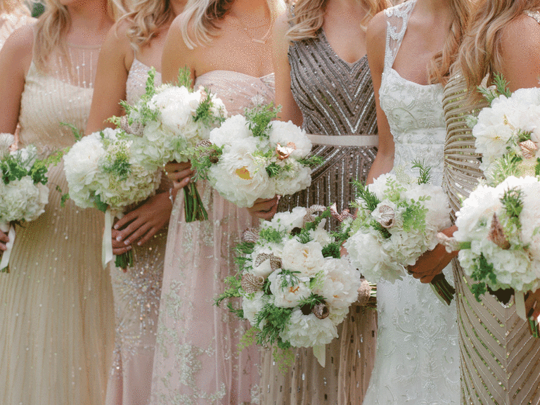 glitzy bridal party dresses