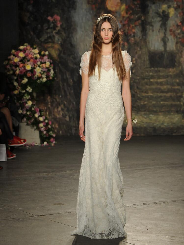 Jenny Packham wedding dress with delicate floral lace from Spring 2016