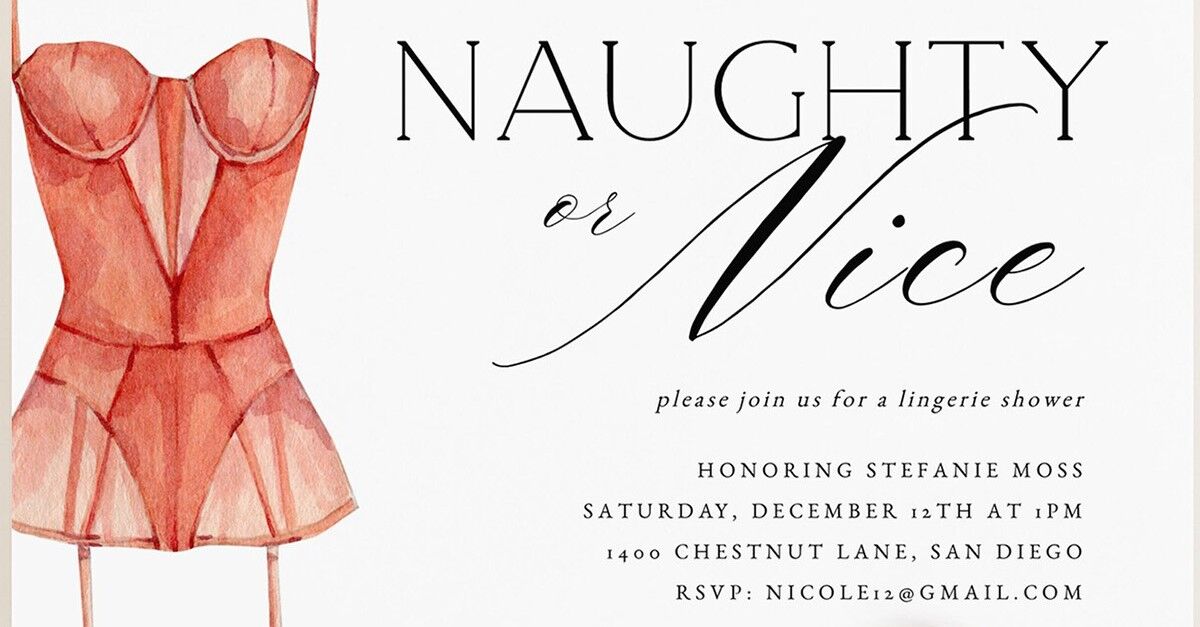 The Best Lingerie Party Invitations For Your Shower