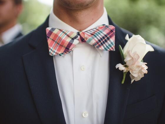 Plaid bow tie