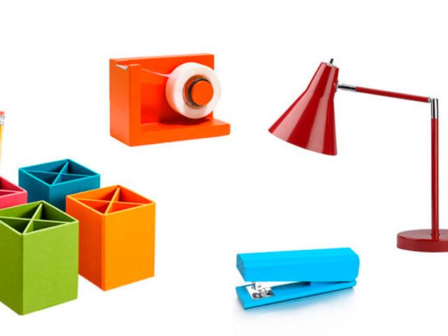colorful office supplies