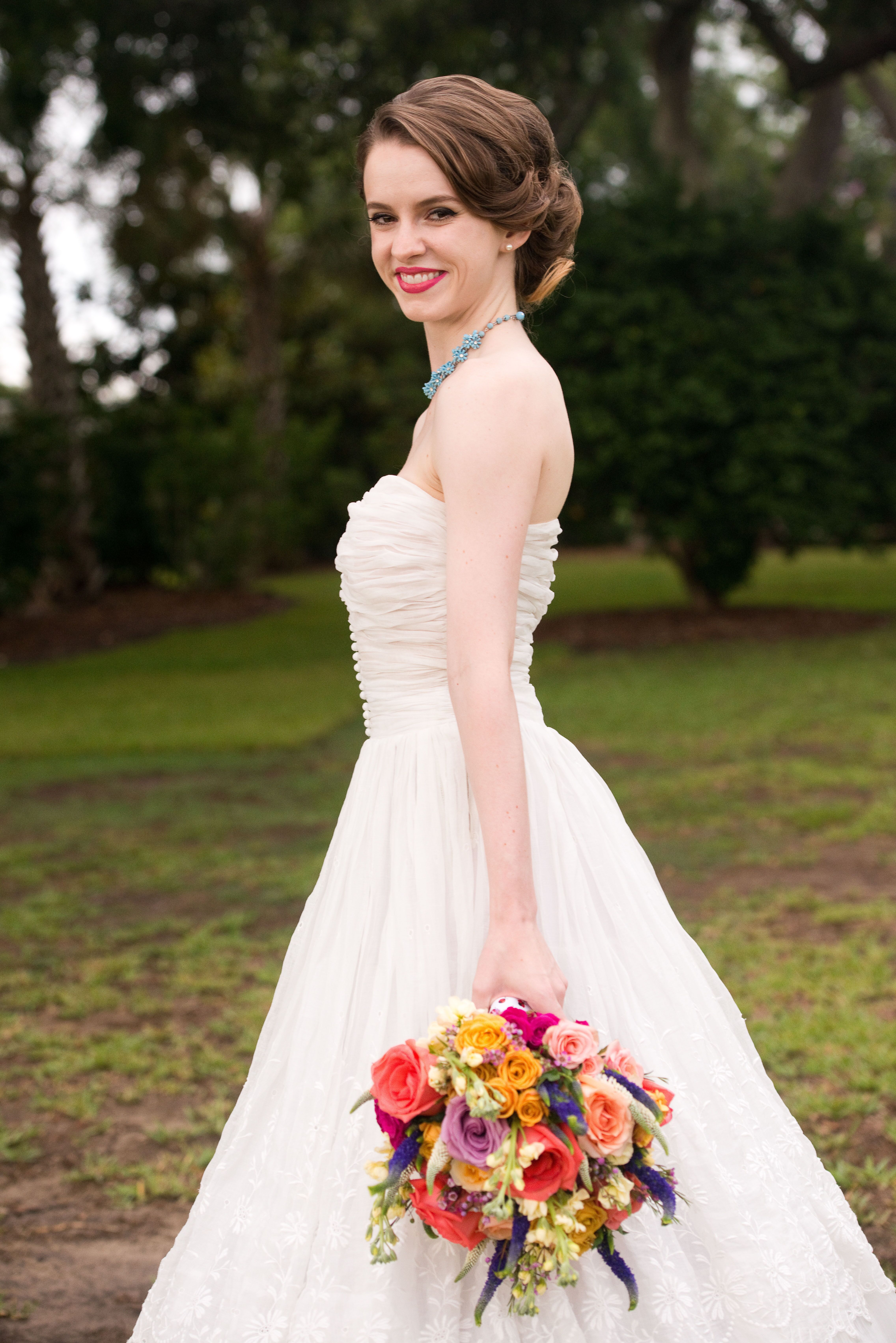 Vintage Wedding Dress and Choker