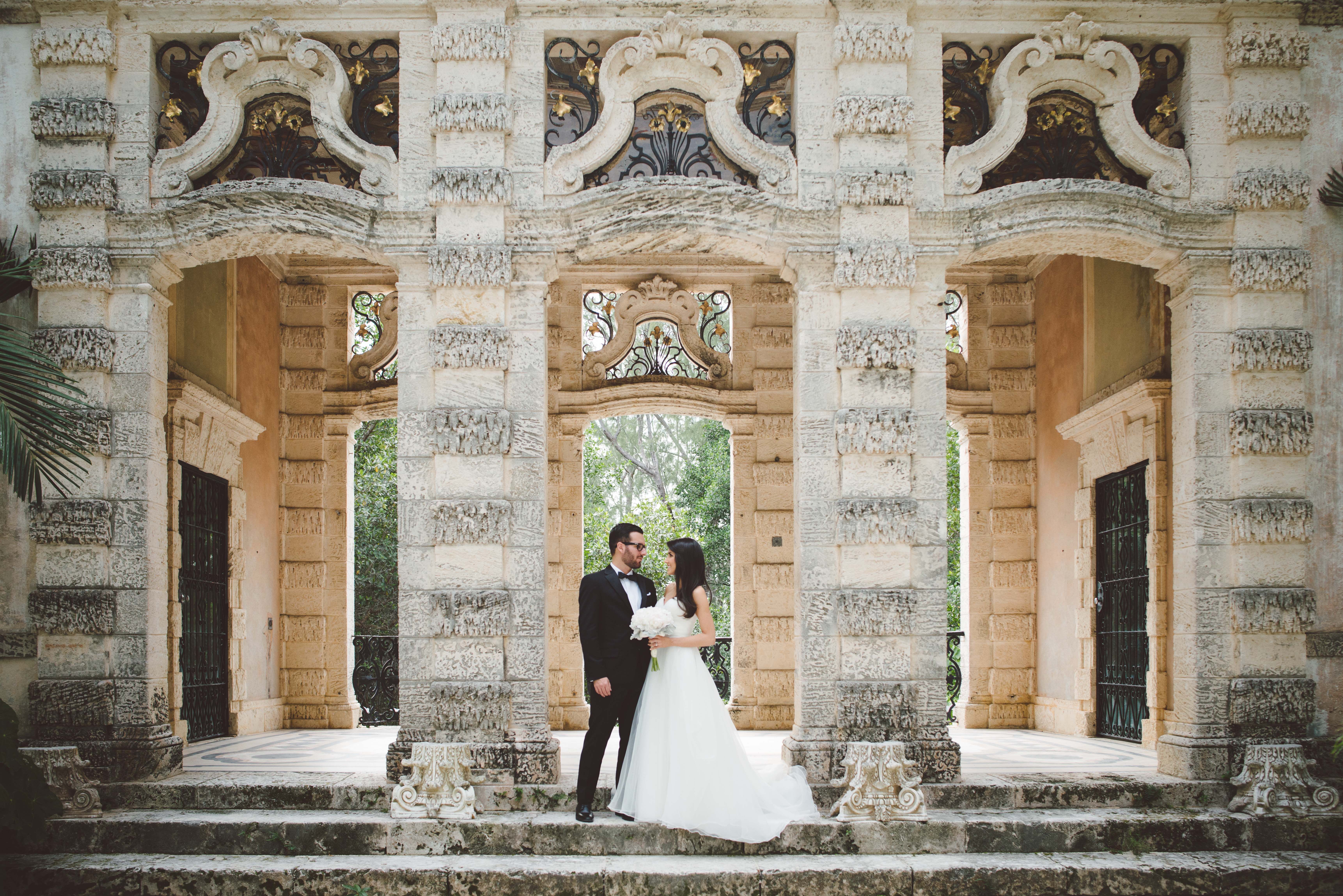 Vizcaya Museum And Gardens Couple Shot