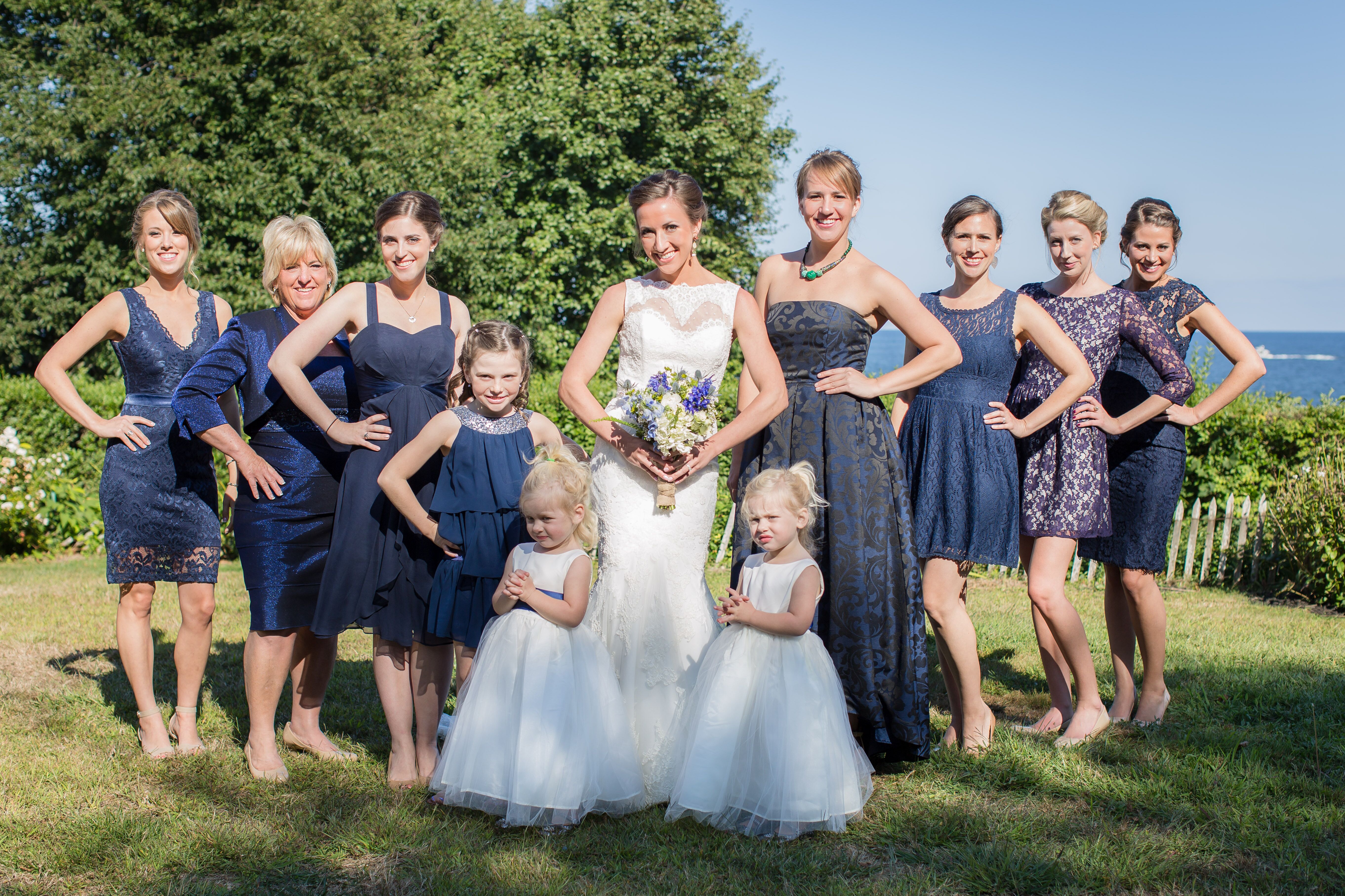 Navy mismatched 2025 bridesmaid dresses