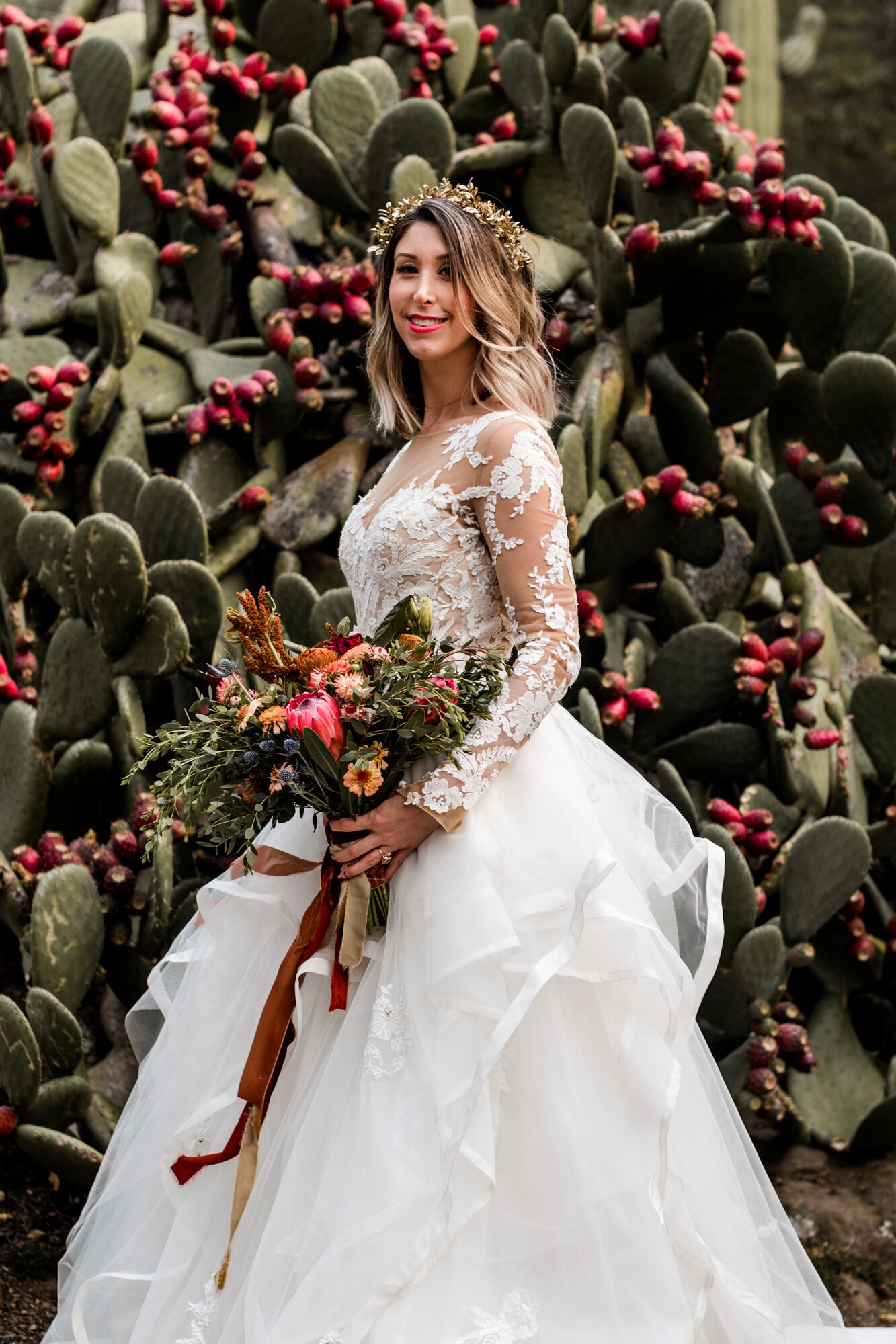 Flower crown 2025 wedding dress