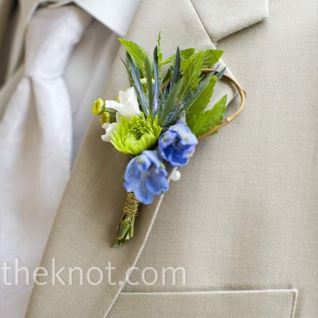 Blue and Yellow Boutonniere