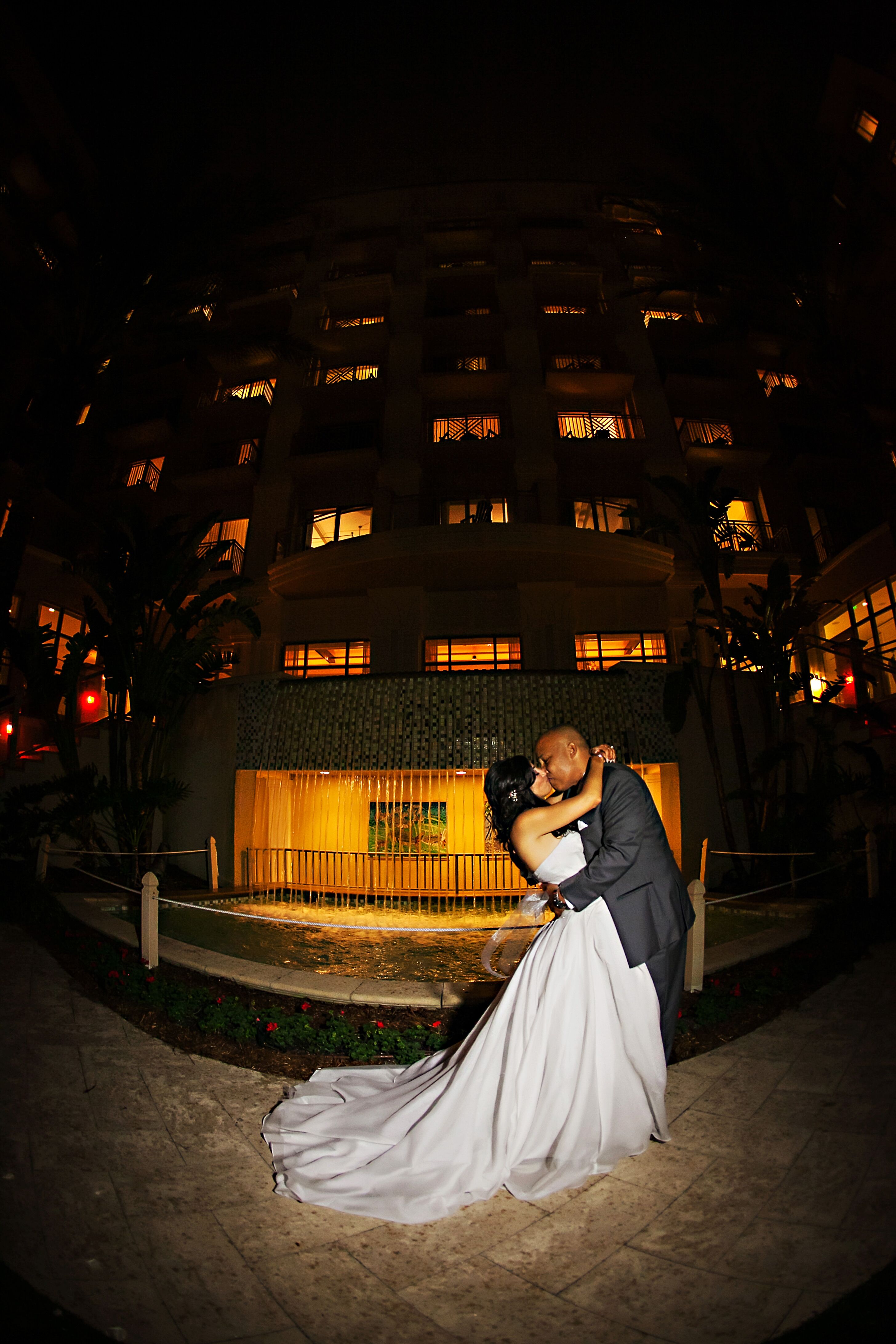 Intimate Sandpearl Resort Night  Couple  Shot