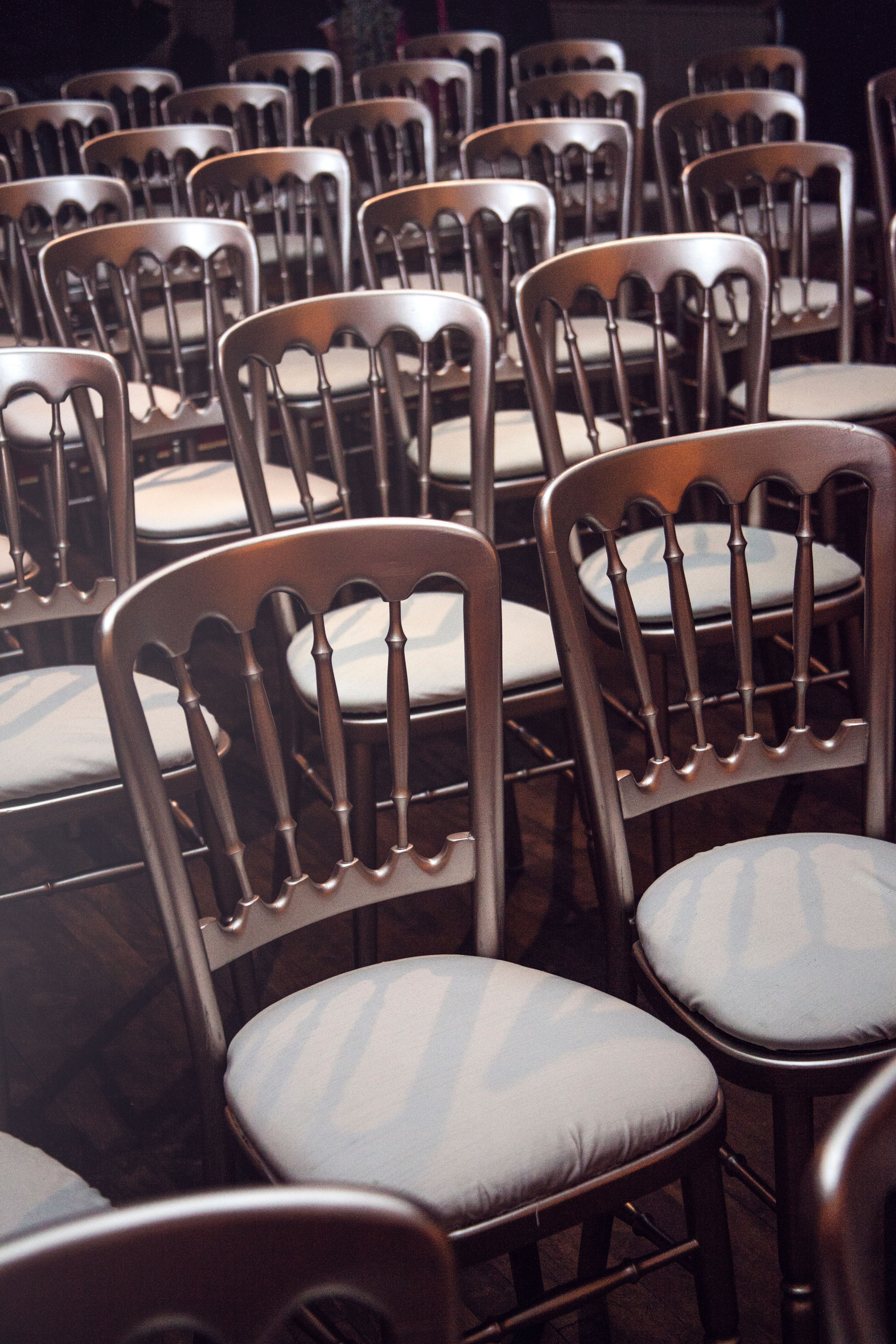 Pewter Ceremony Chairs