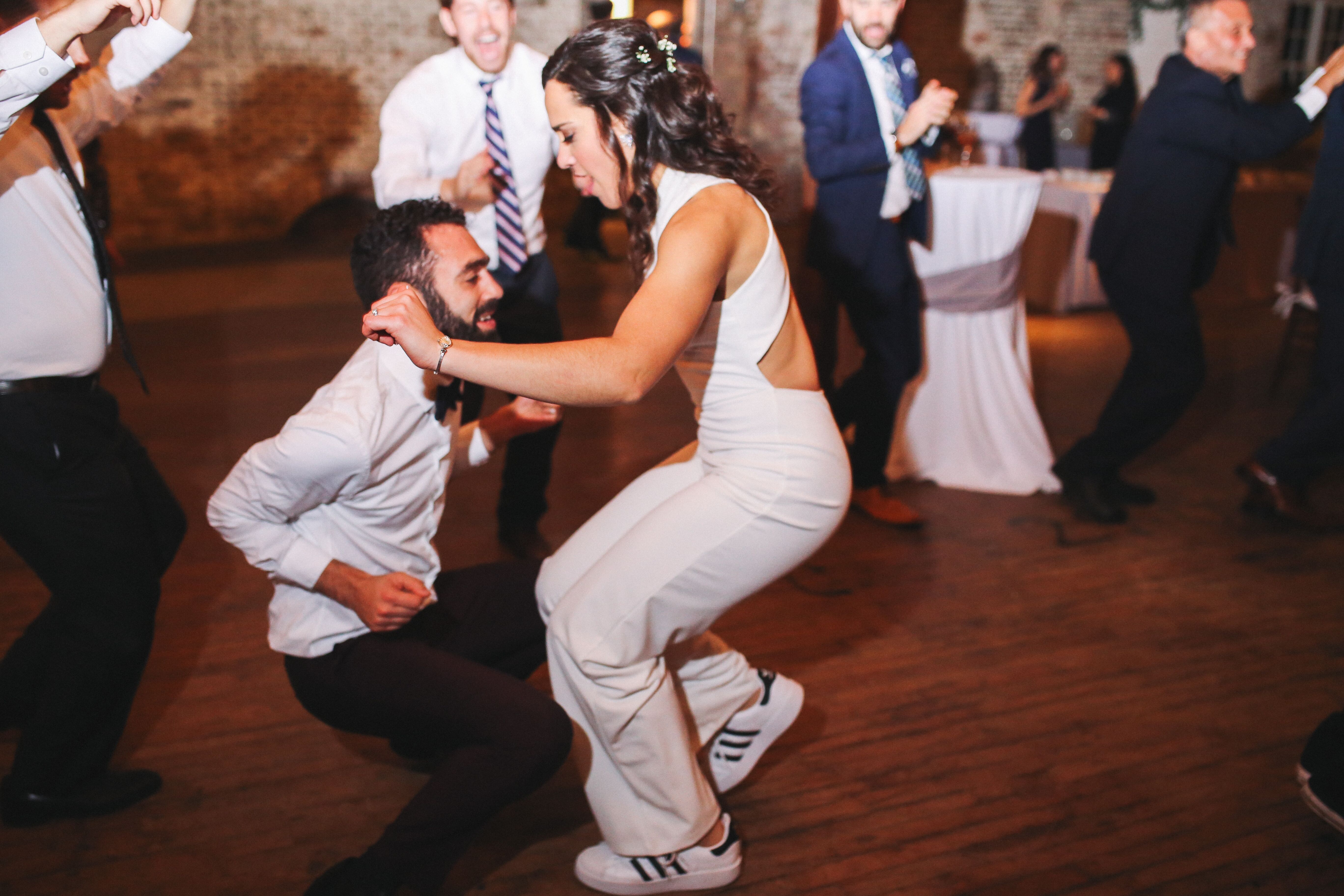 Bridal Jumpsuit and Sneakers