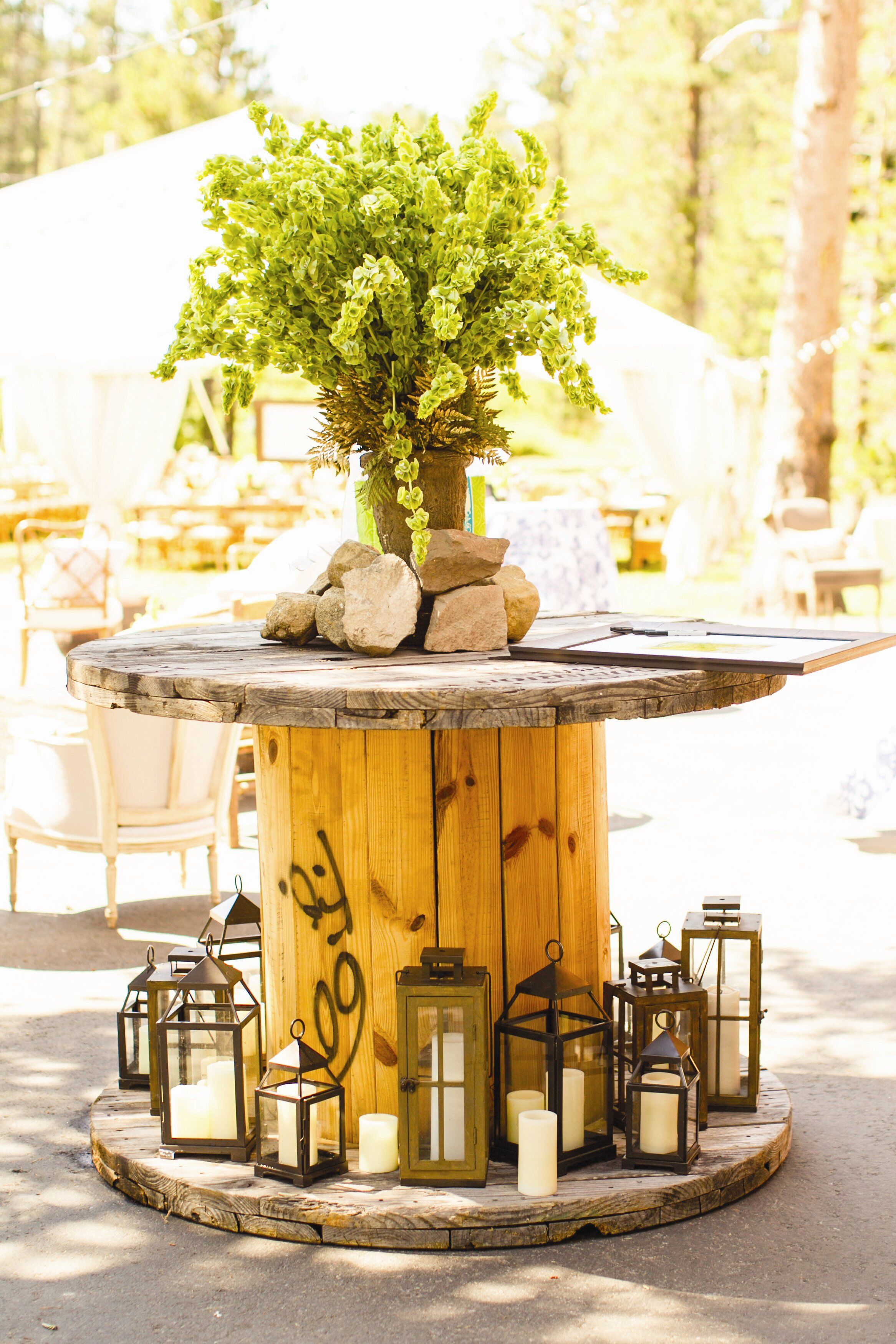 Rustic Wooden Table Display