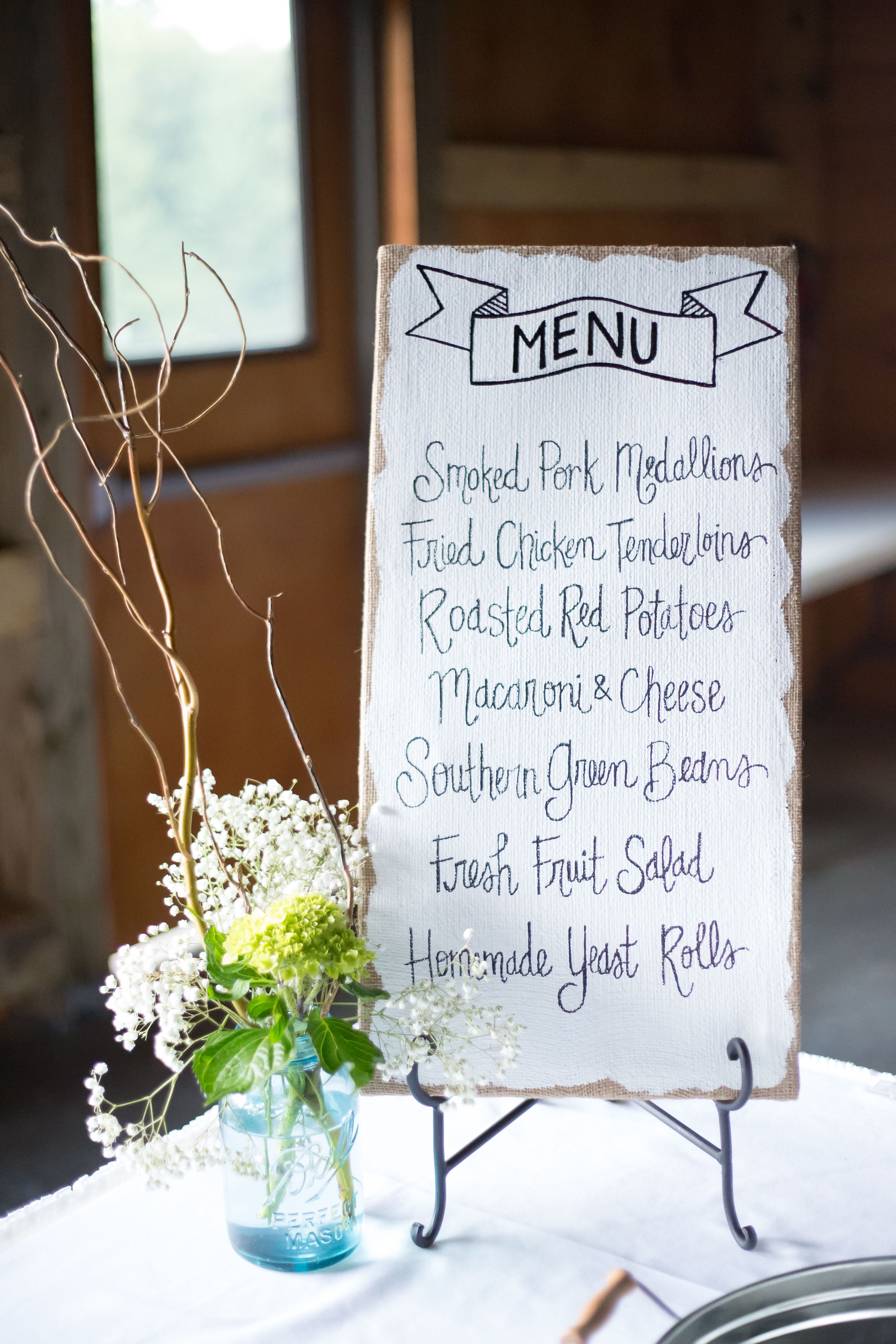 Rustic Wooden Menu Sign