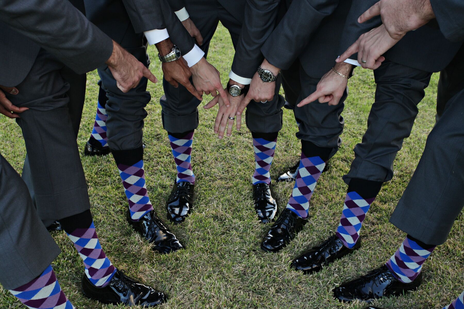Chaussettes Fantaisie Pour Garçon D'honneur Ou Porteur D'alliance, Motif Argyle Bleu – Junior