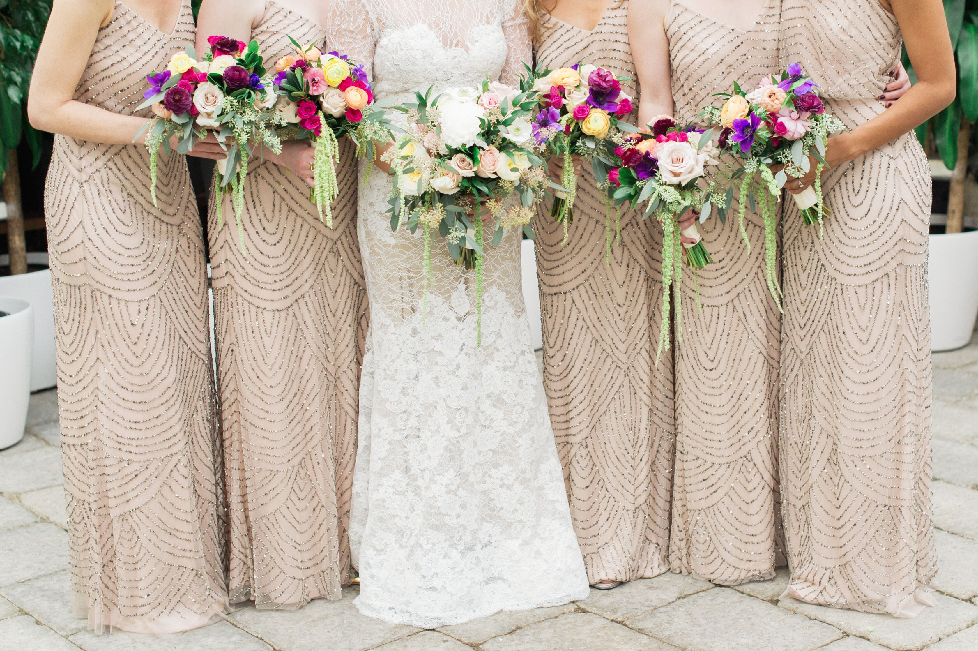 Bridesmaid beaded sale dress