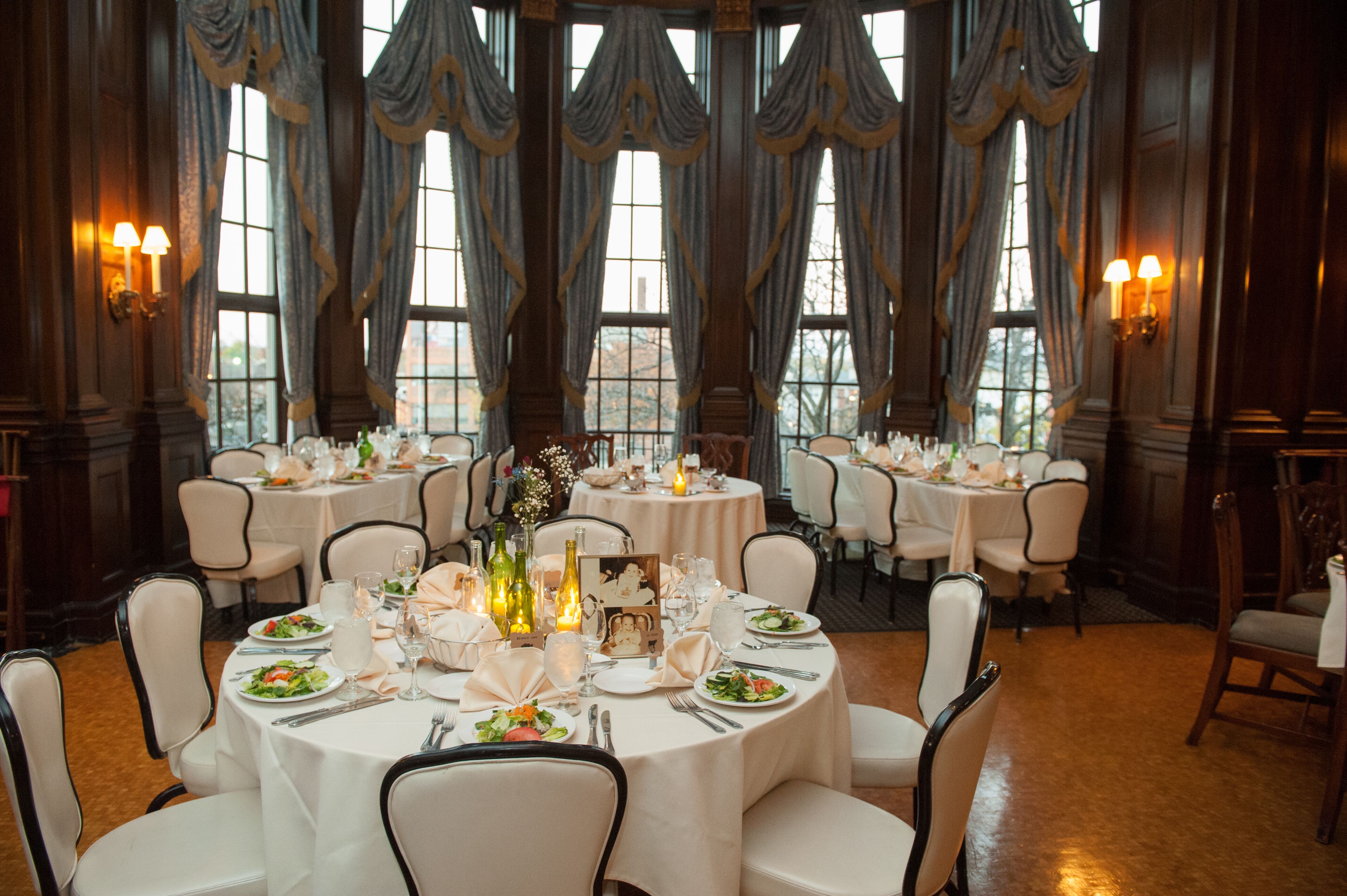 White Dining Table and Ivory Napkin