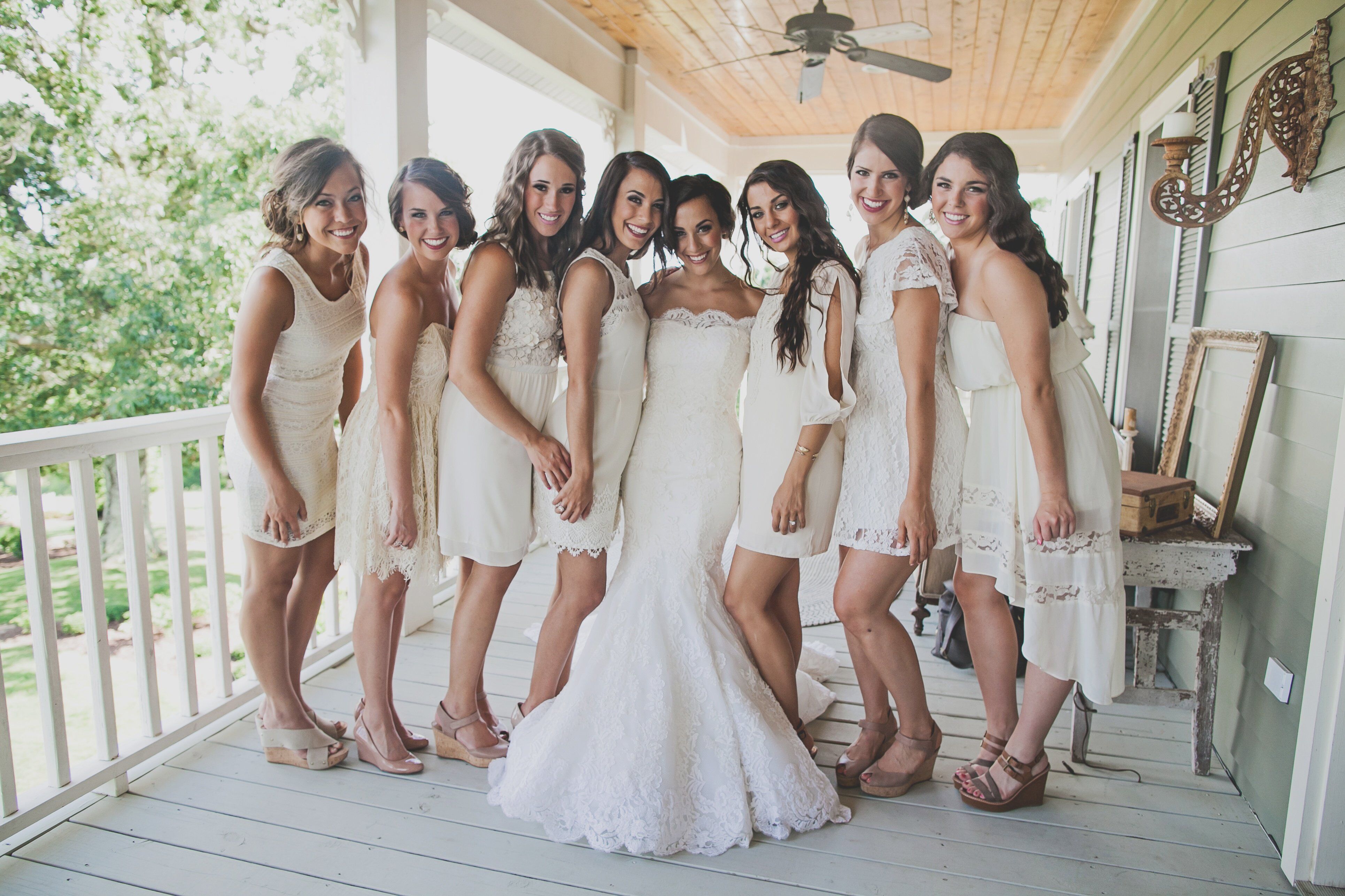 wedding ivory bridesmaid dresses