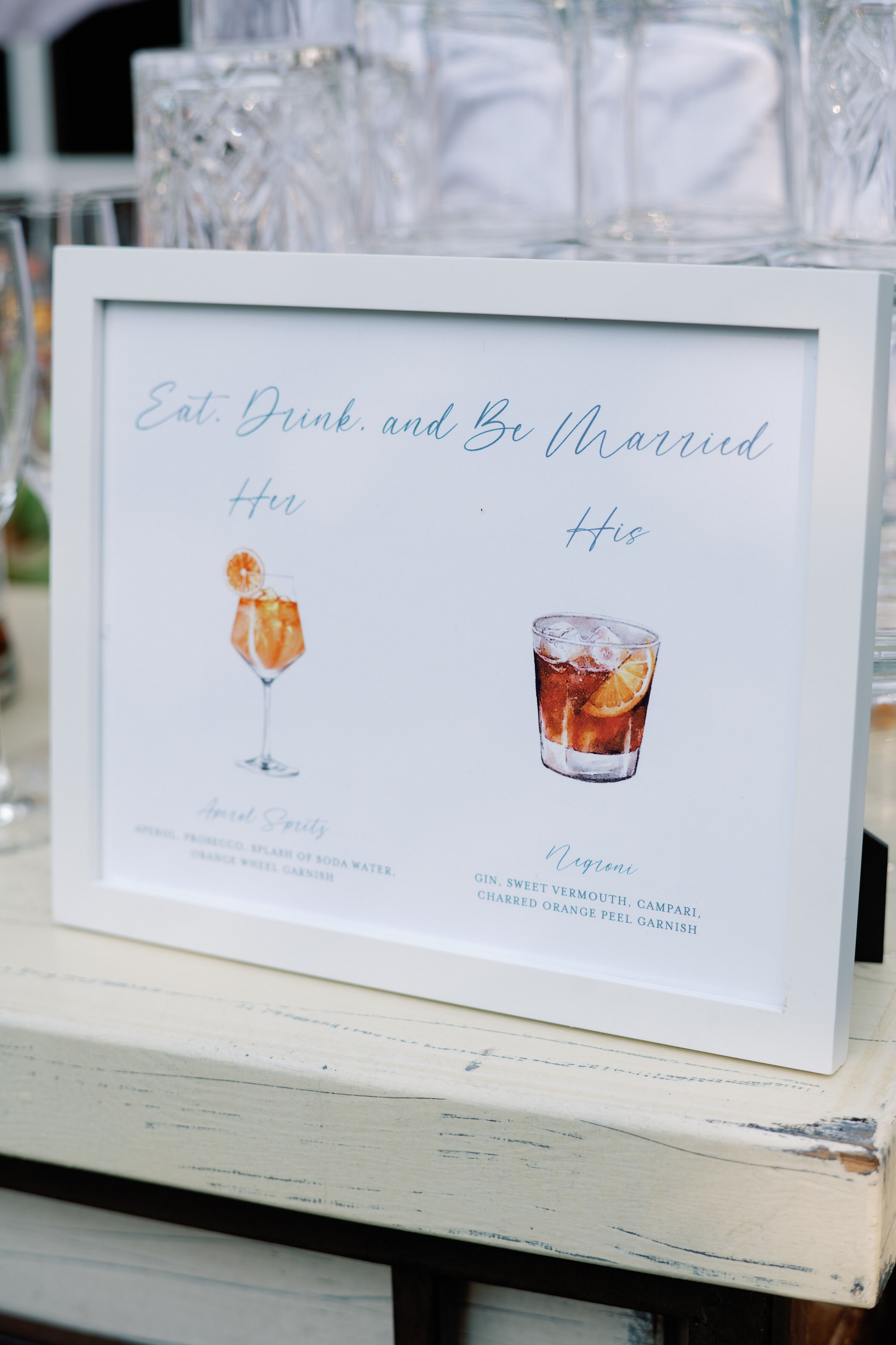 Illustrated Signature Cocktail Menu
