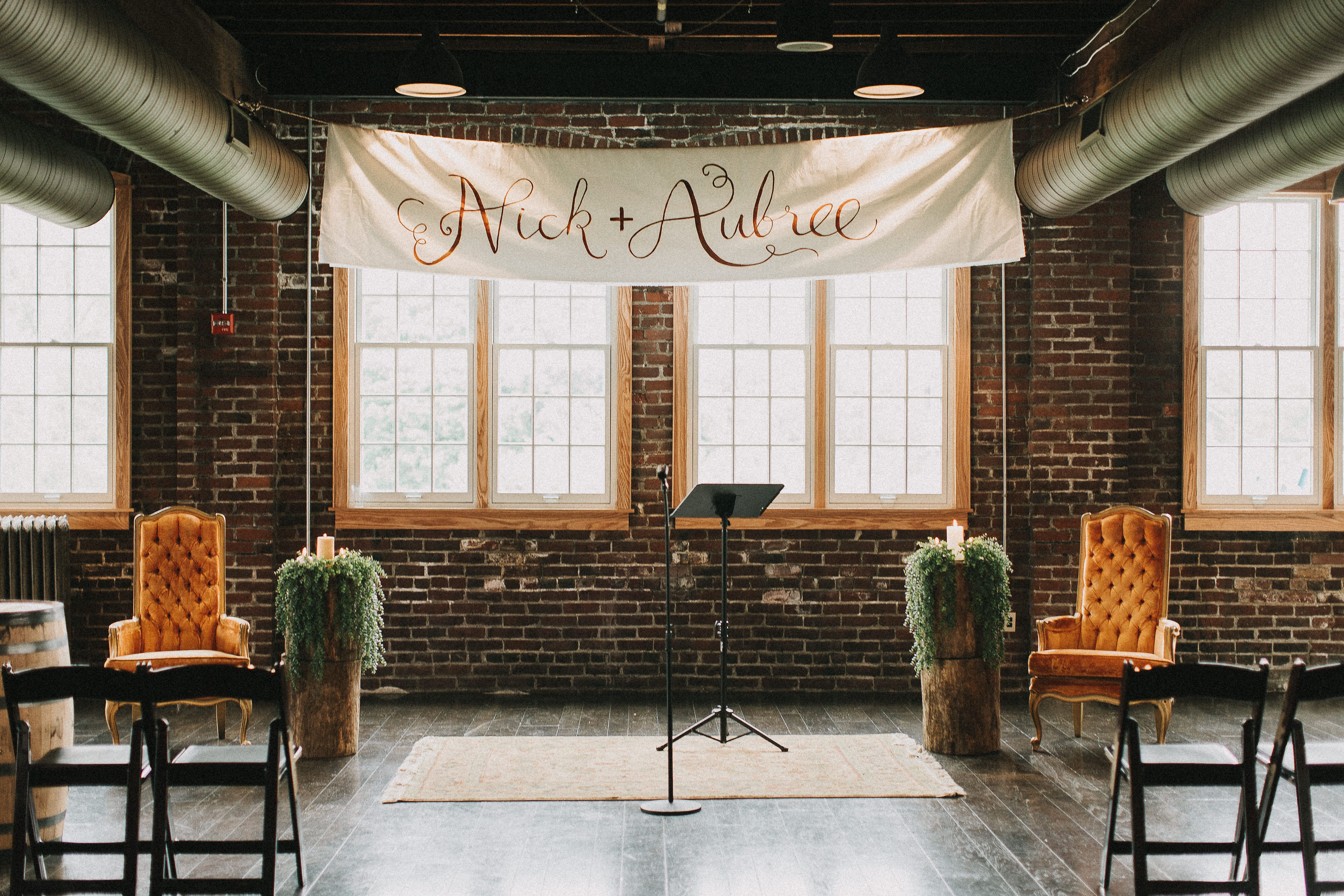 Hand-Lettered Ceremony Banner