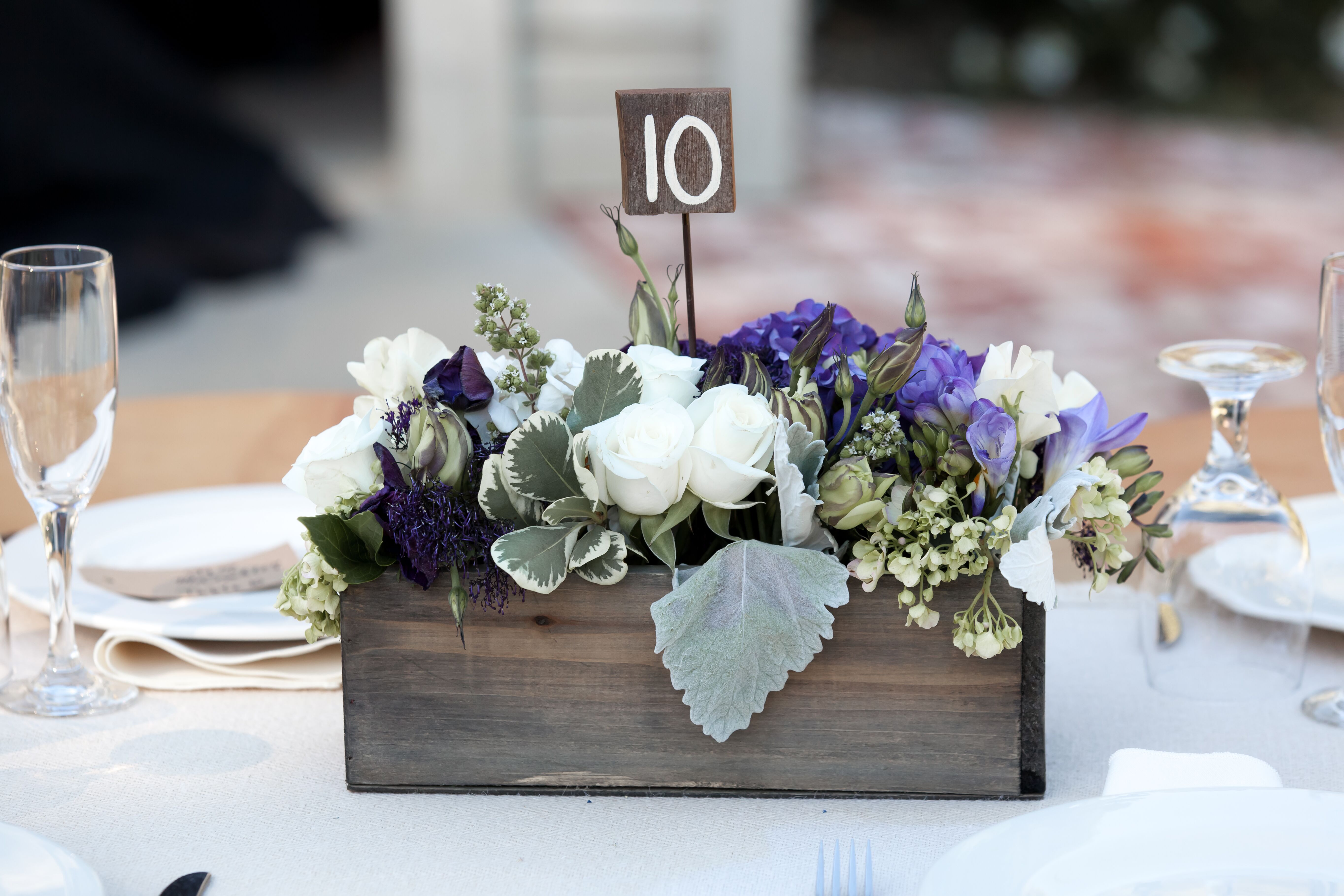 Wooden 2024 box centerpiece