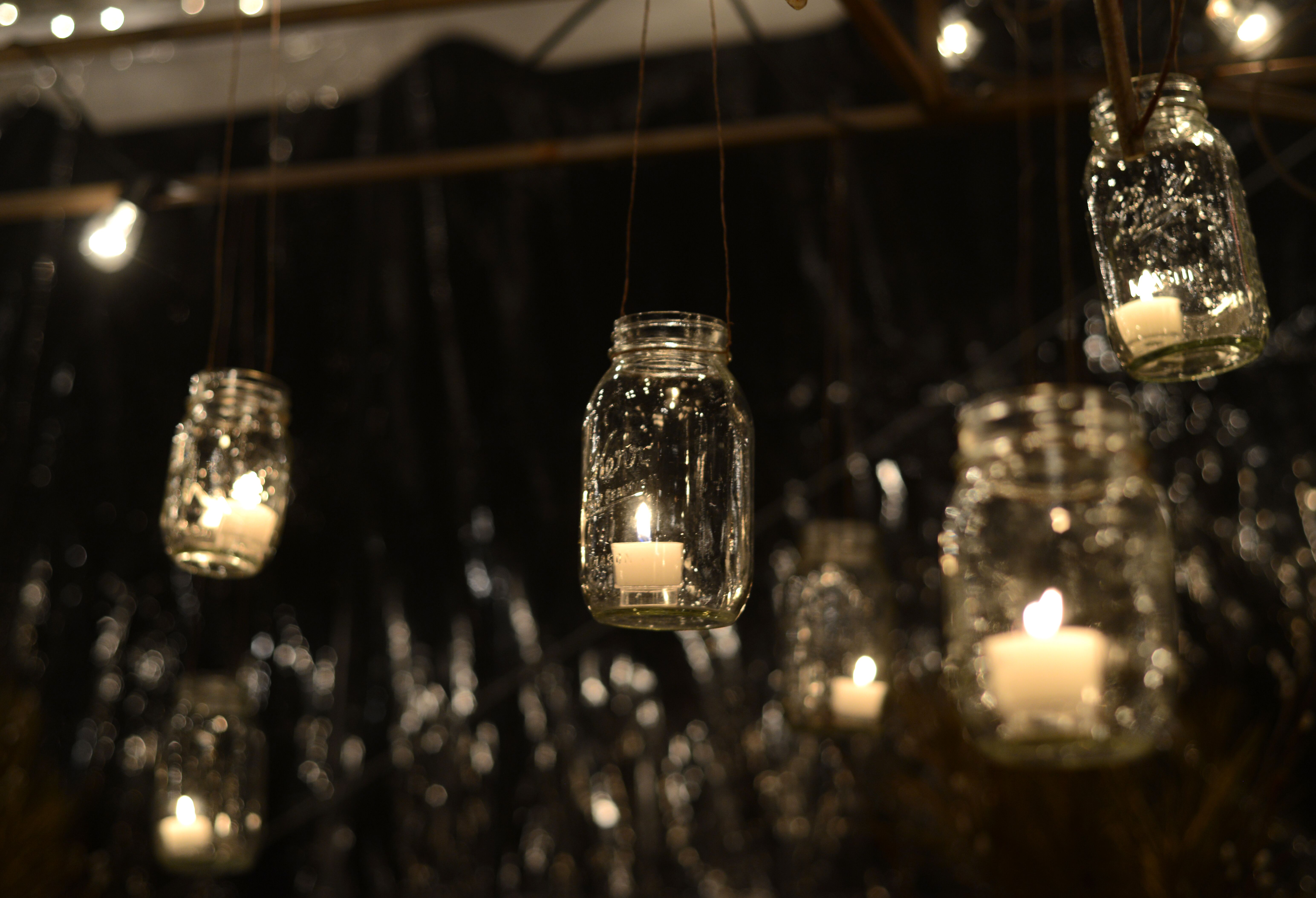 Mason jar floating candles – Sympathetic Threads