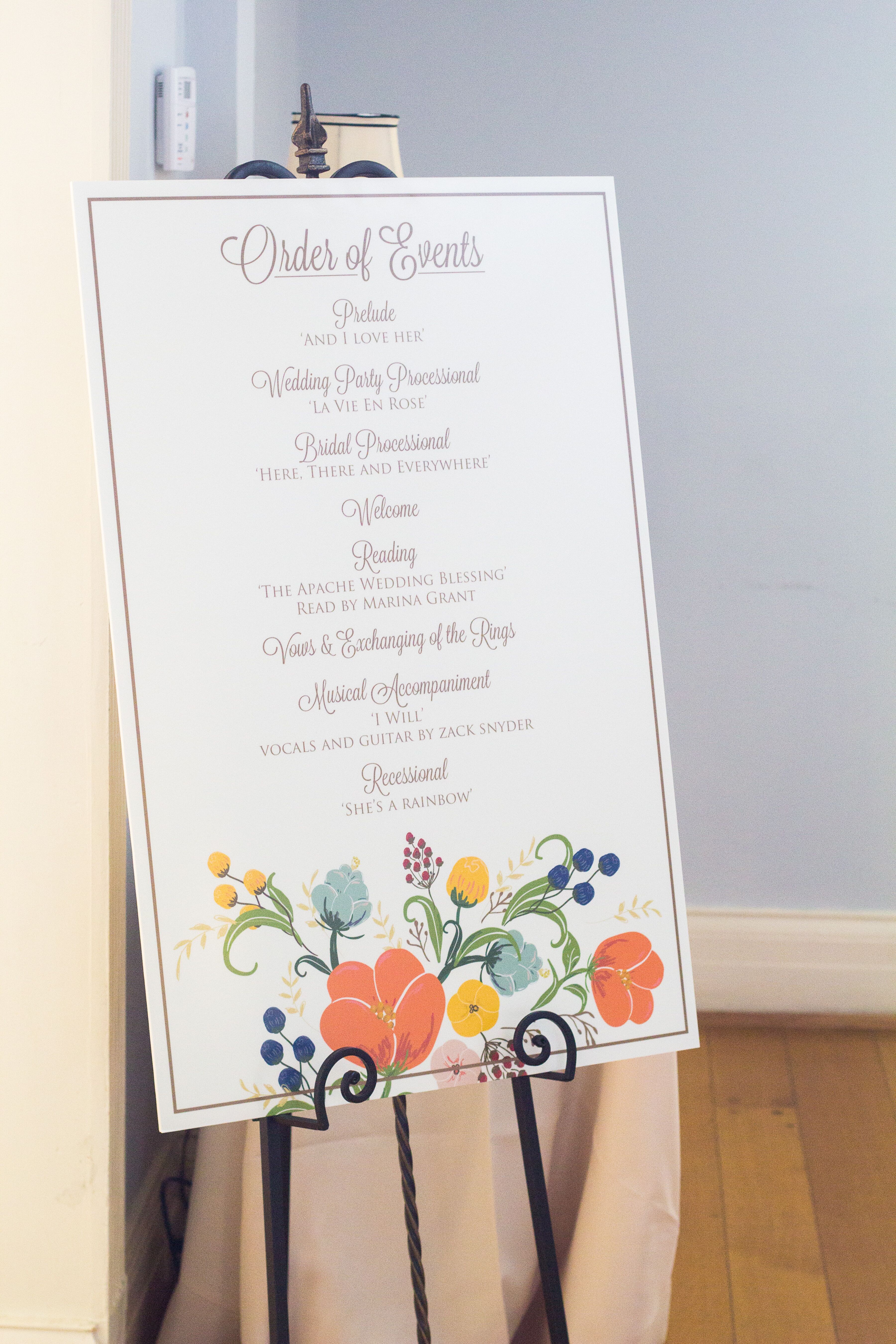 wedding-ceremony-schedule-with-floral-designs