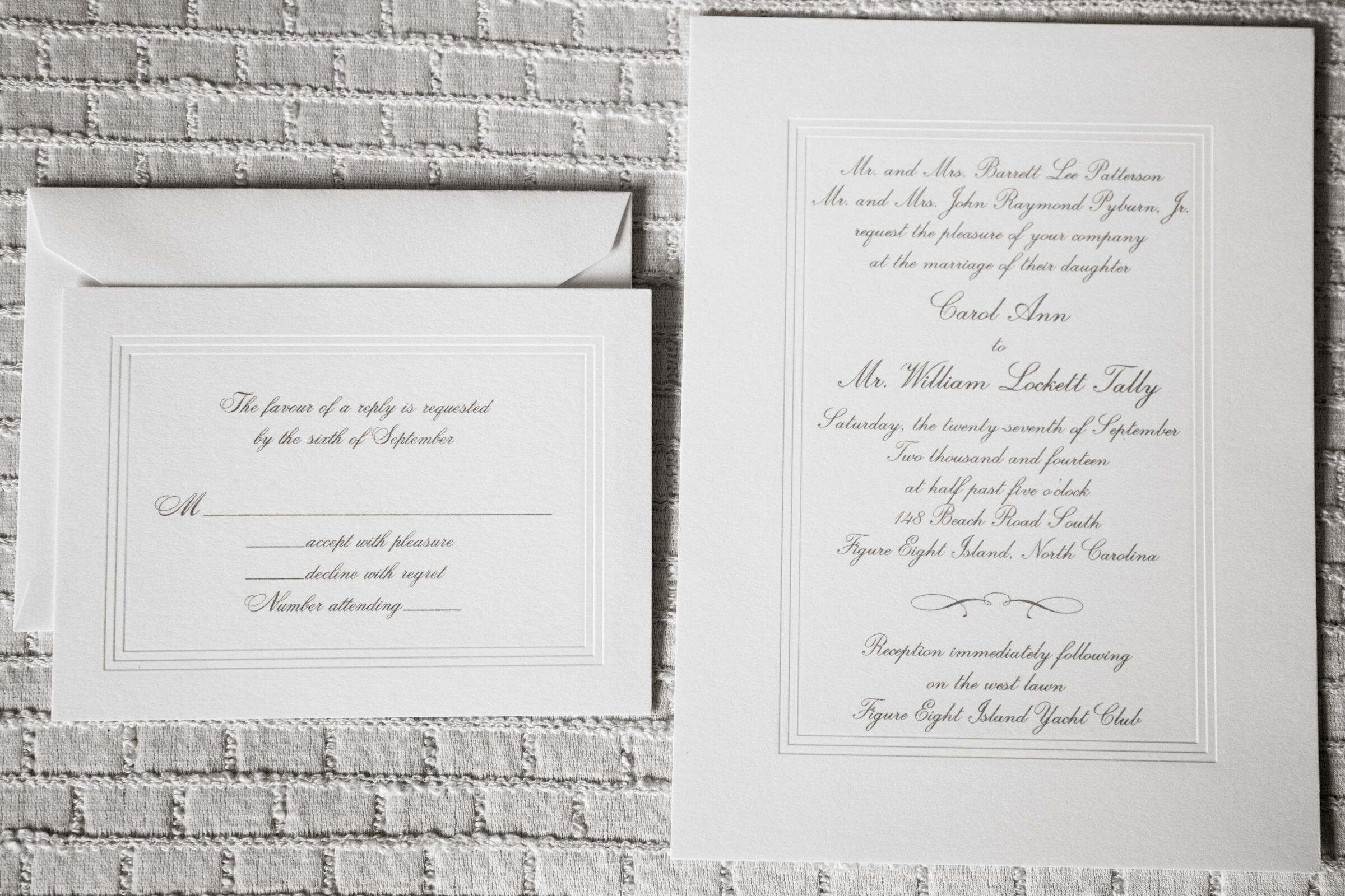 Elegant Black-and-white Stationery