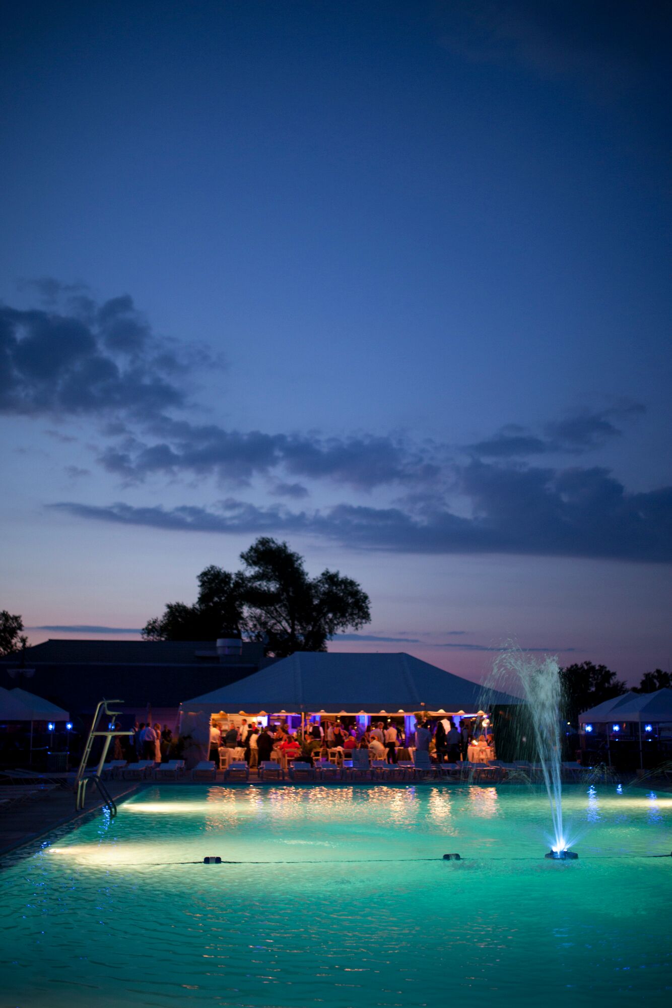 Poolside Reception at Sunset