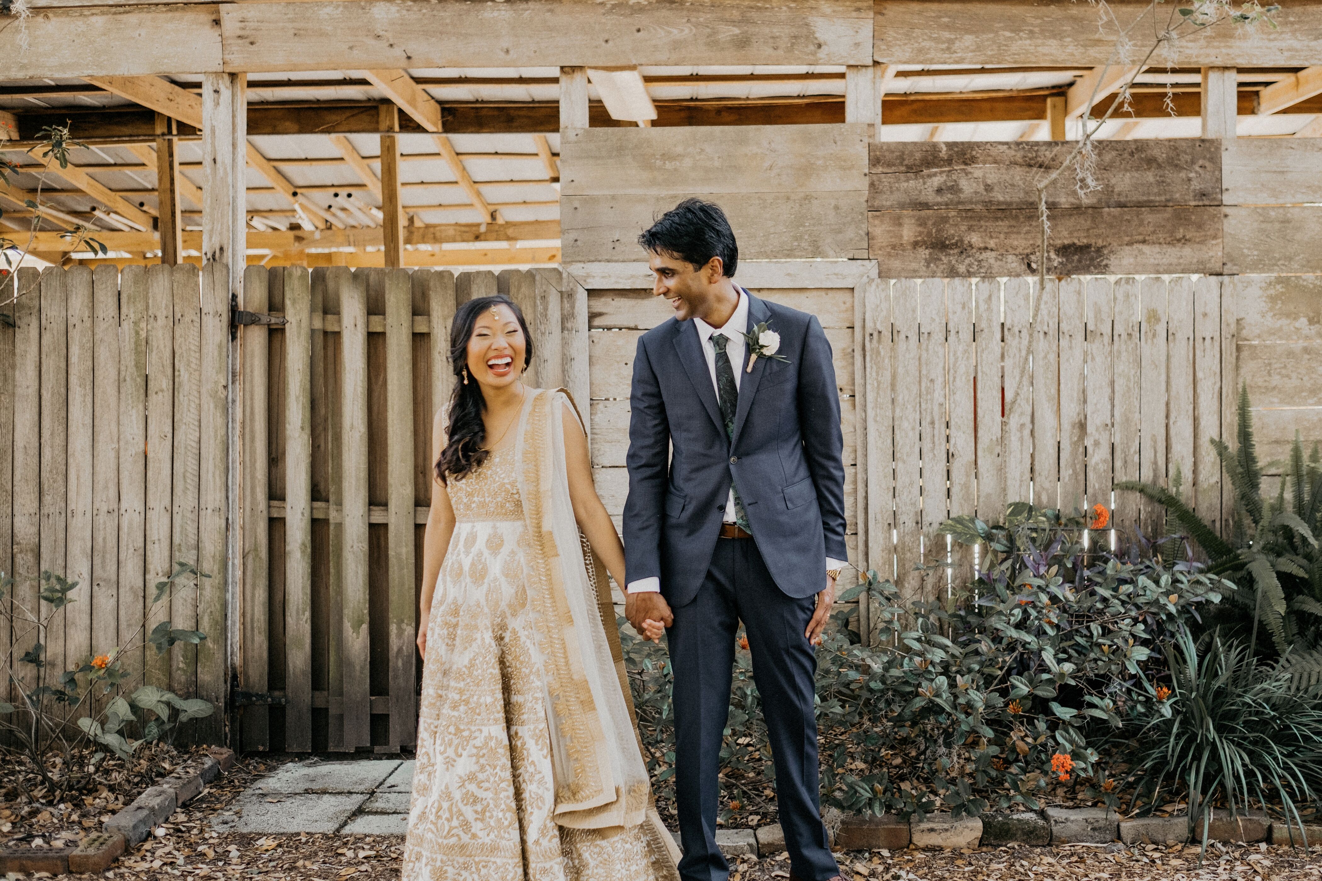 Bride in lehenga 2025 and groom in suit