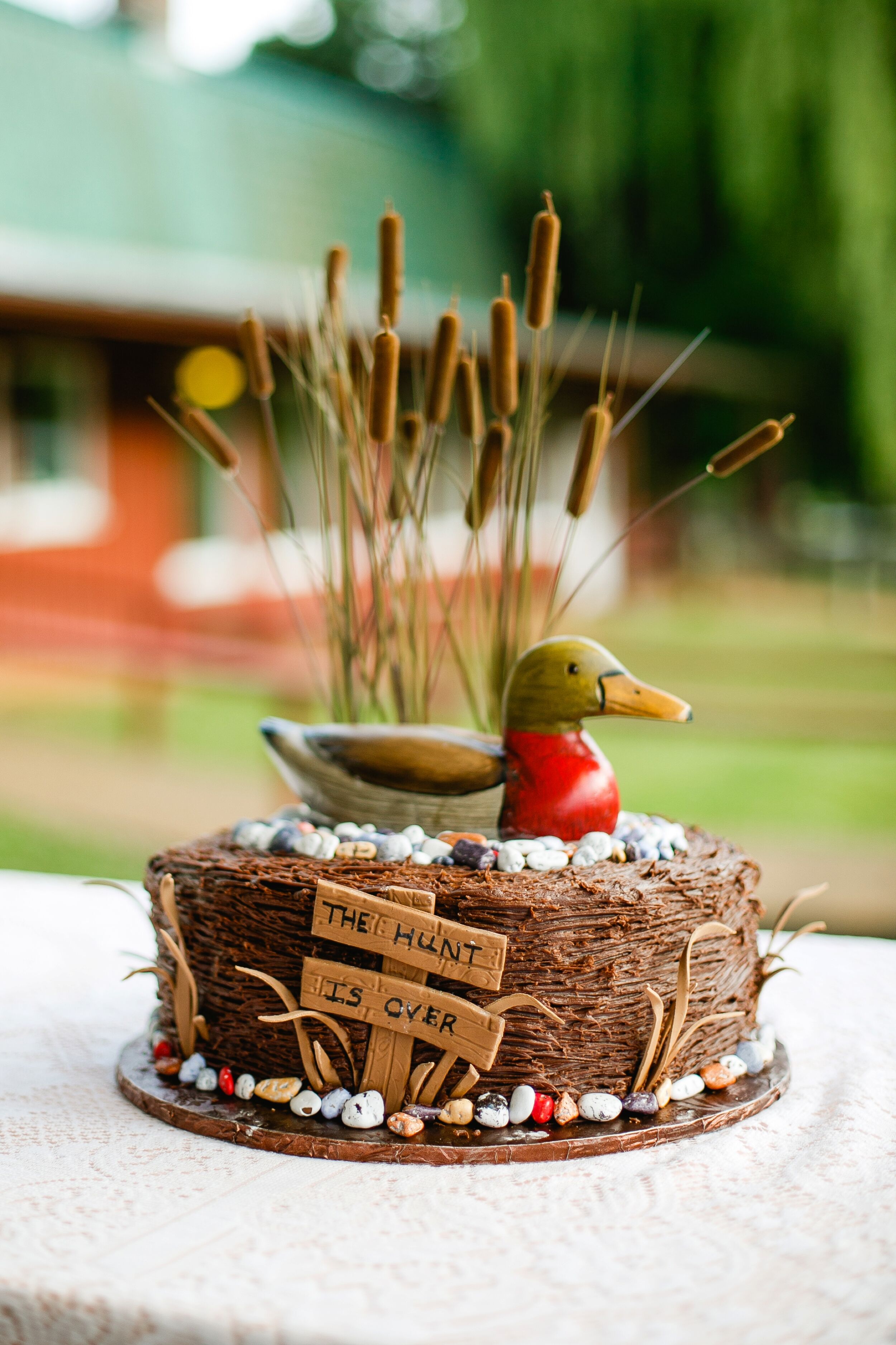 Whimsical Duck-Hunting-Inspired Grooms Cake