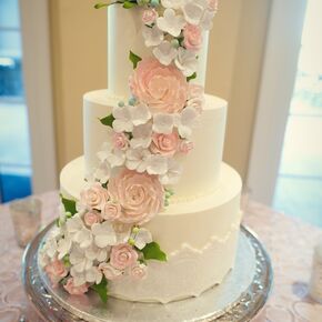 Blush and Ivory Rose, Carnation and Lisianthus Bouquet