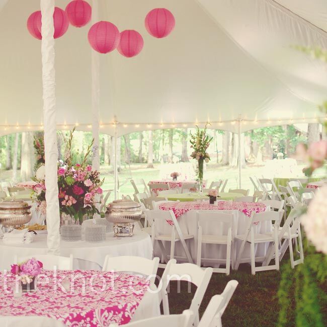 Pink and Green Wedding Decorations