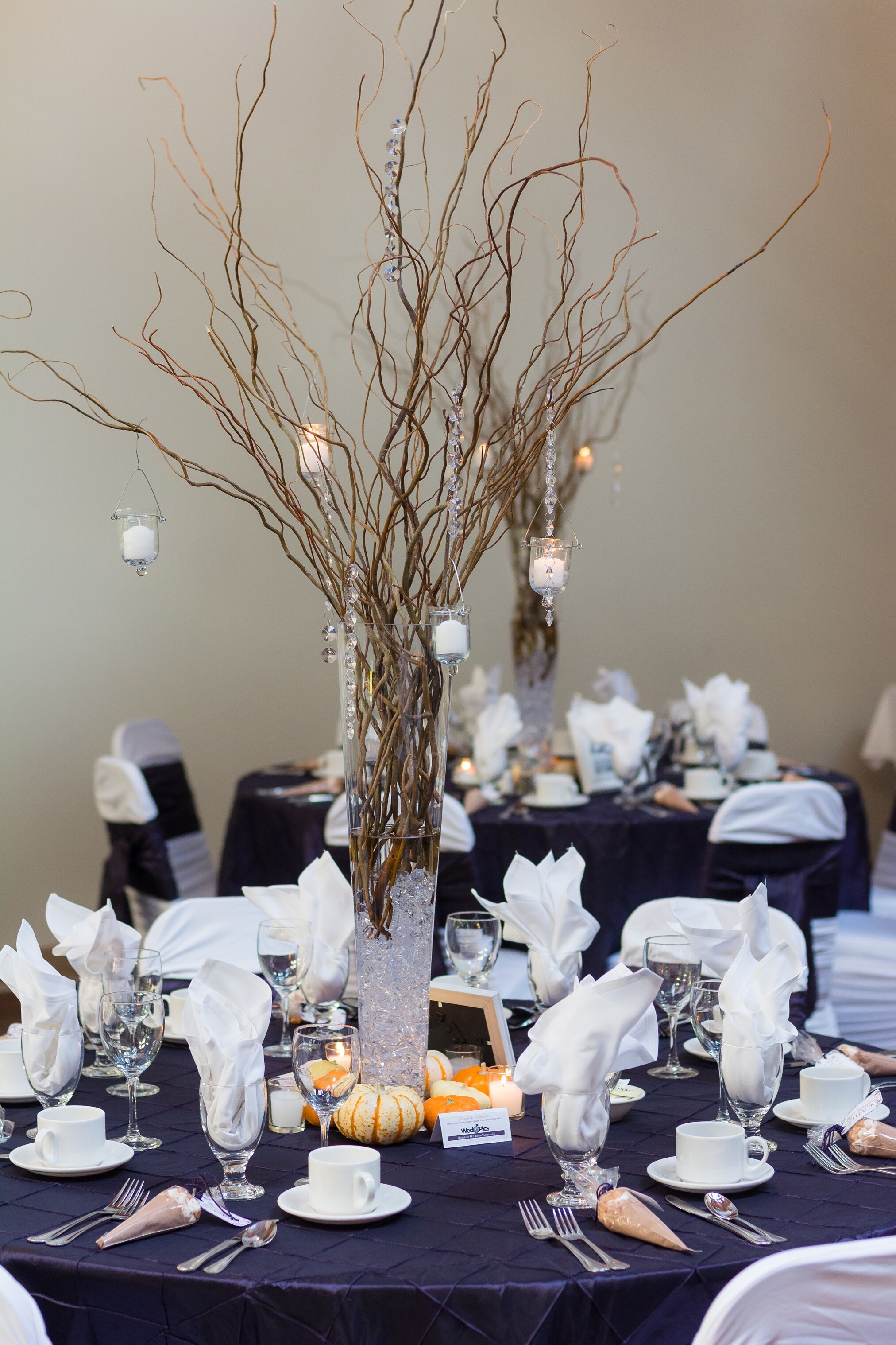 Willow Branch and Candle Centerpiece Decor