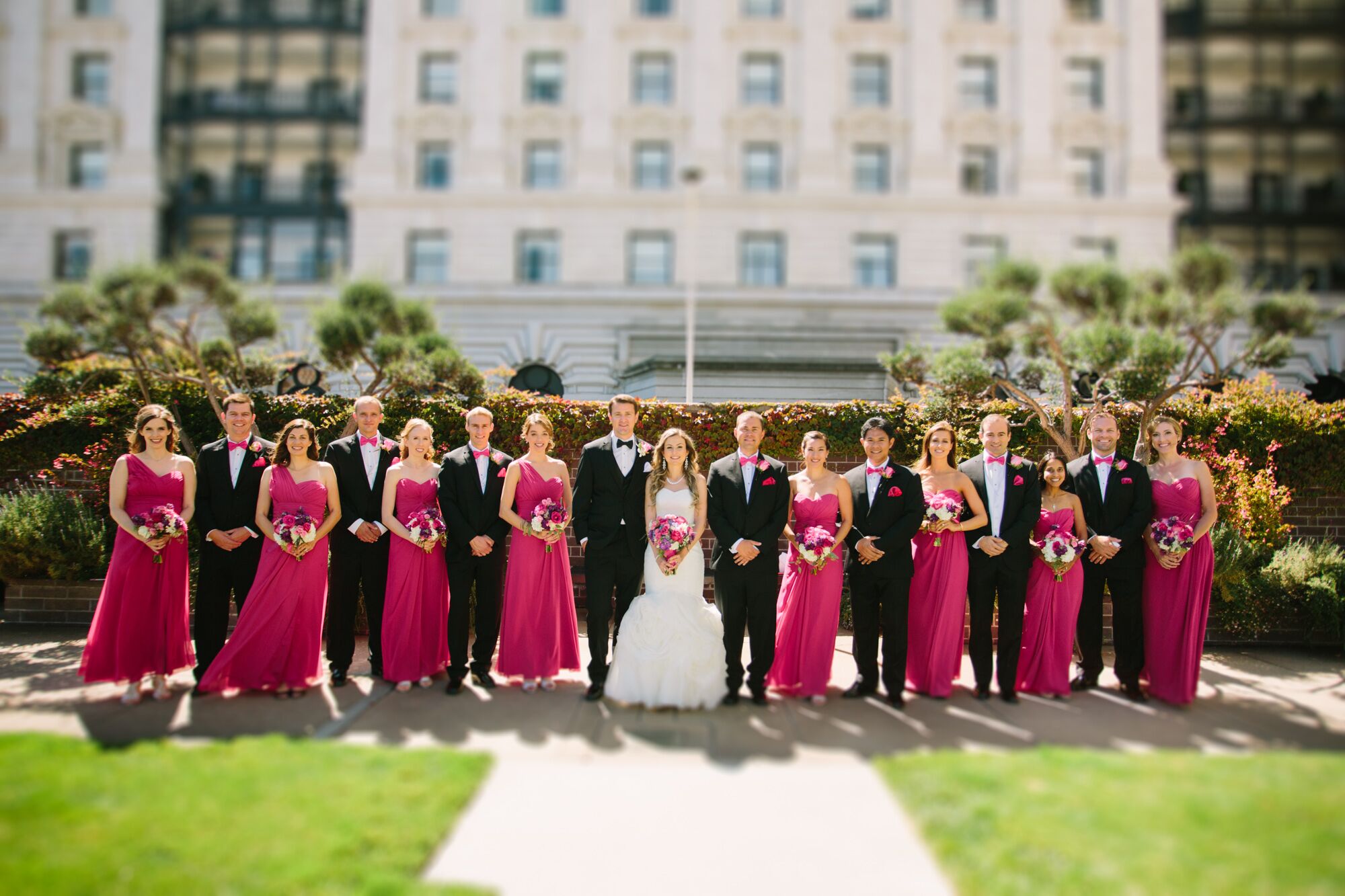 Magenta pink sale bridesmaid dresses