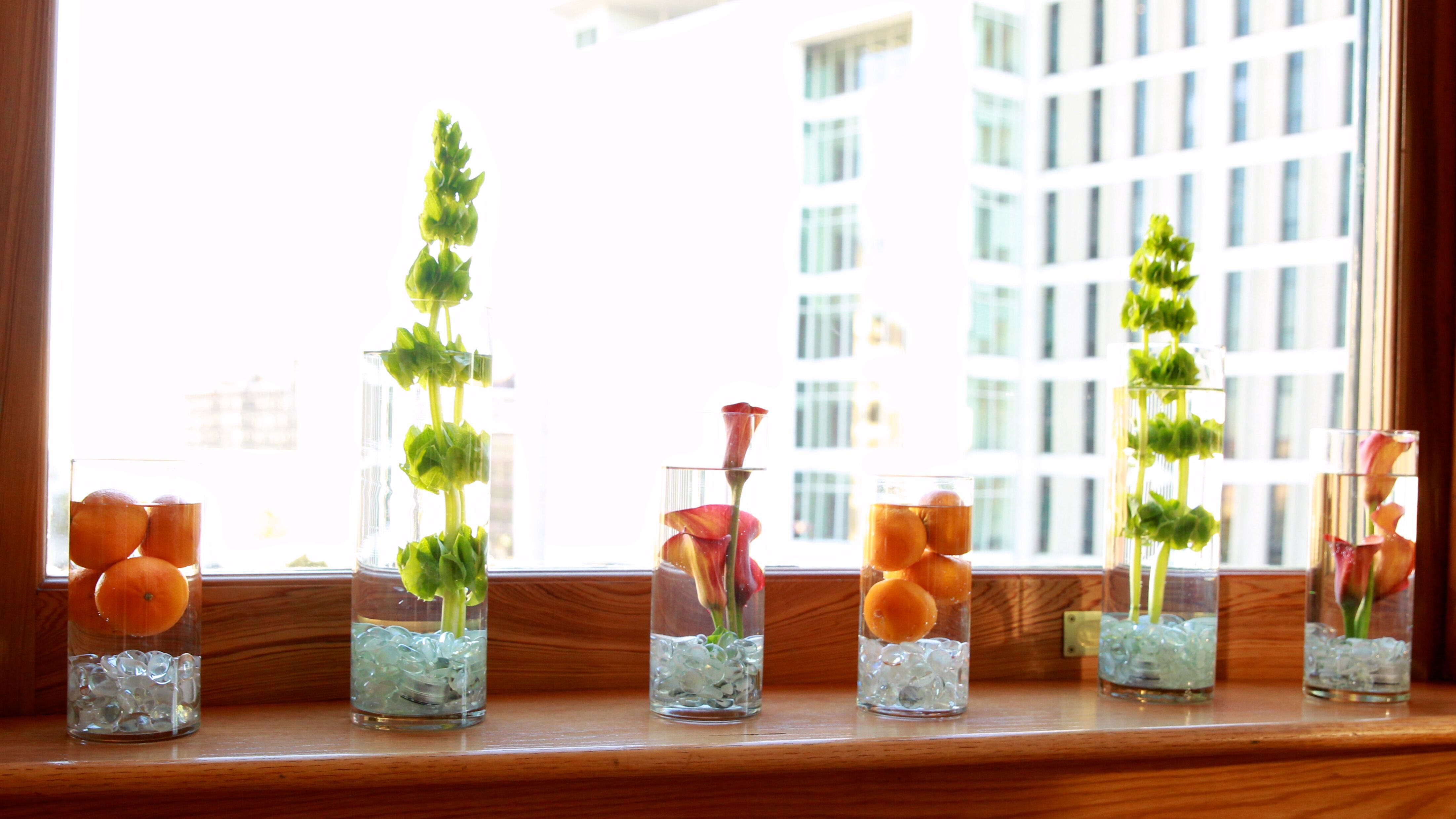 Sleek Modern Windowsill Floral Decor