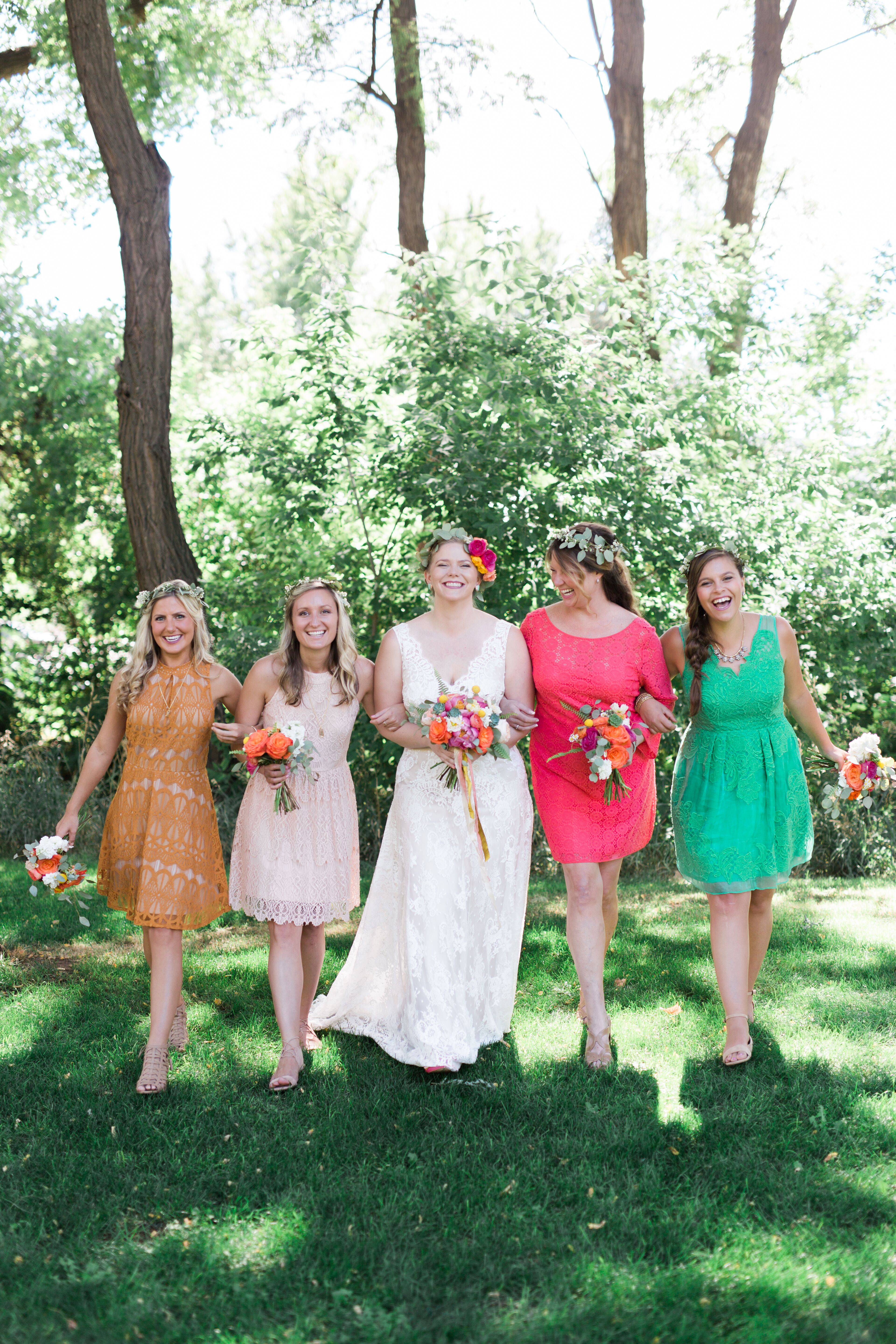 Bright, Colorful Bridesmaid Dresses