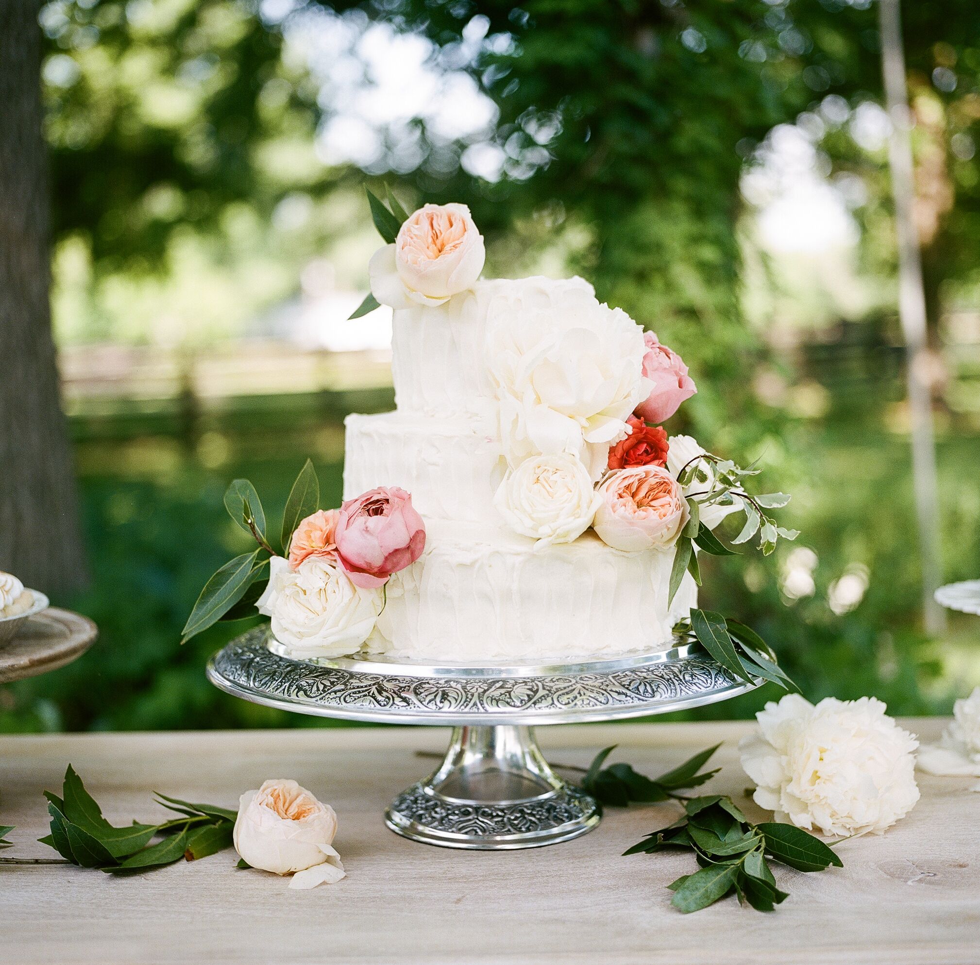 Homemade Hummingbird Wedding Cake