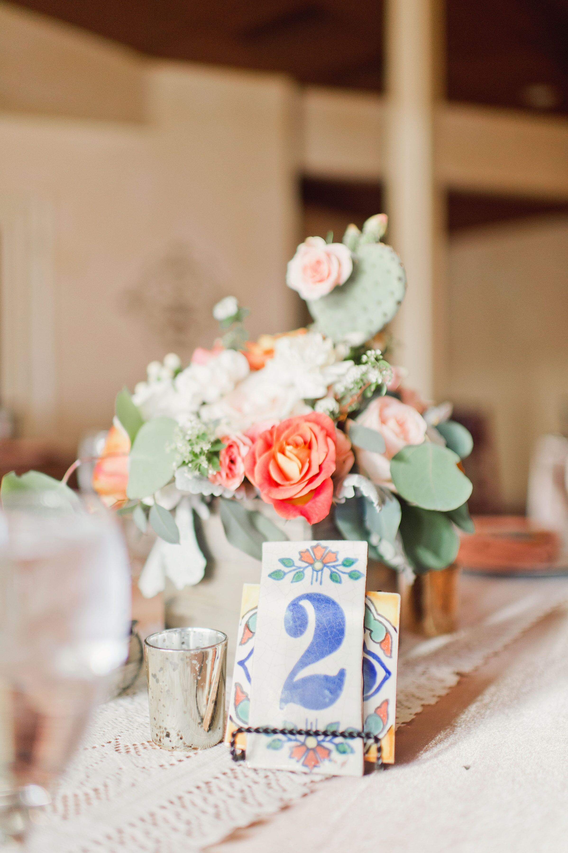 Cactus Centerpieces at Elegant Desert Wedding