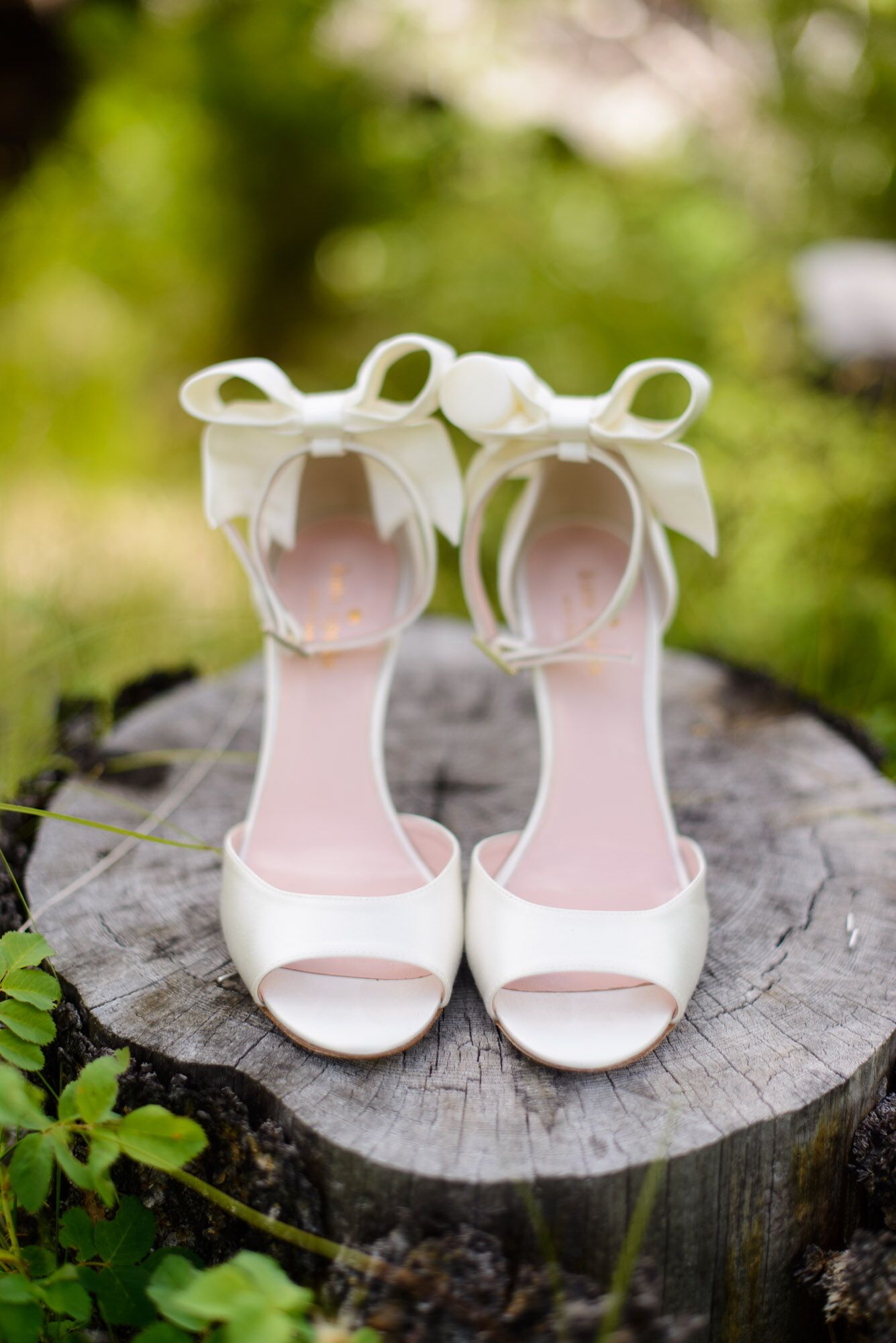 White Peep-Toe Kate Spade Heels