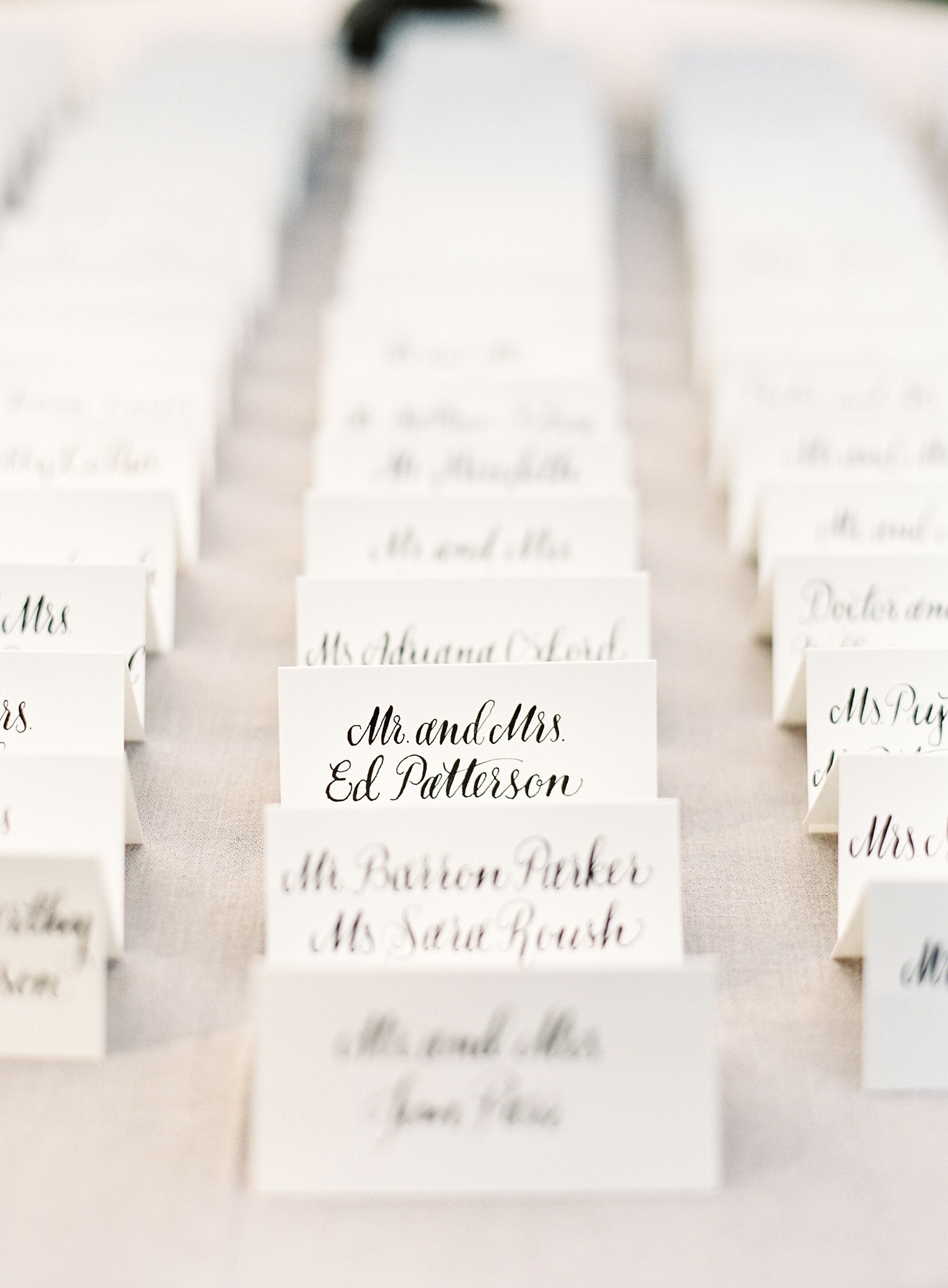 Black and White Name Cards