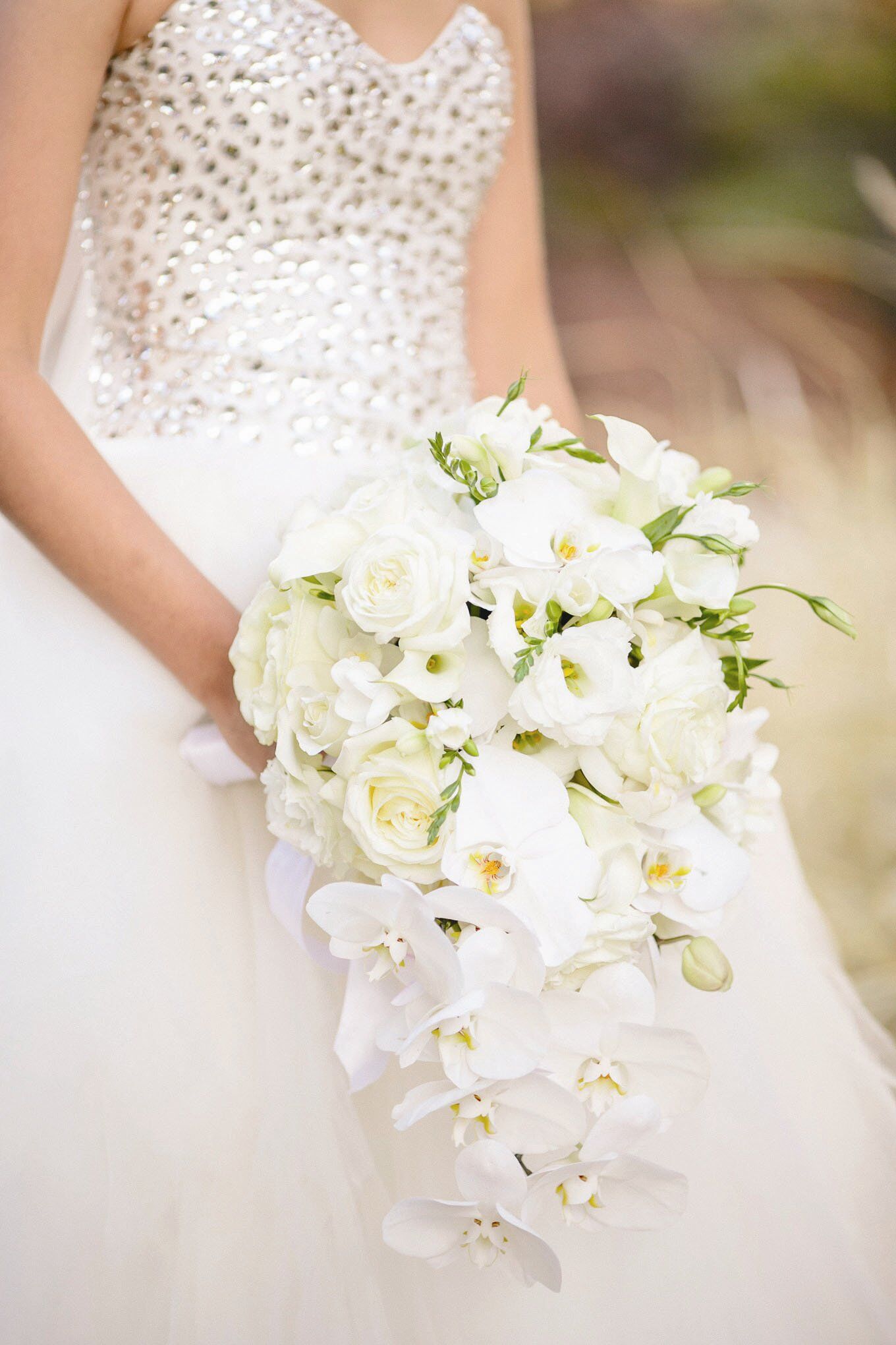 White Cascade Bridal Bouquet 5494