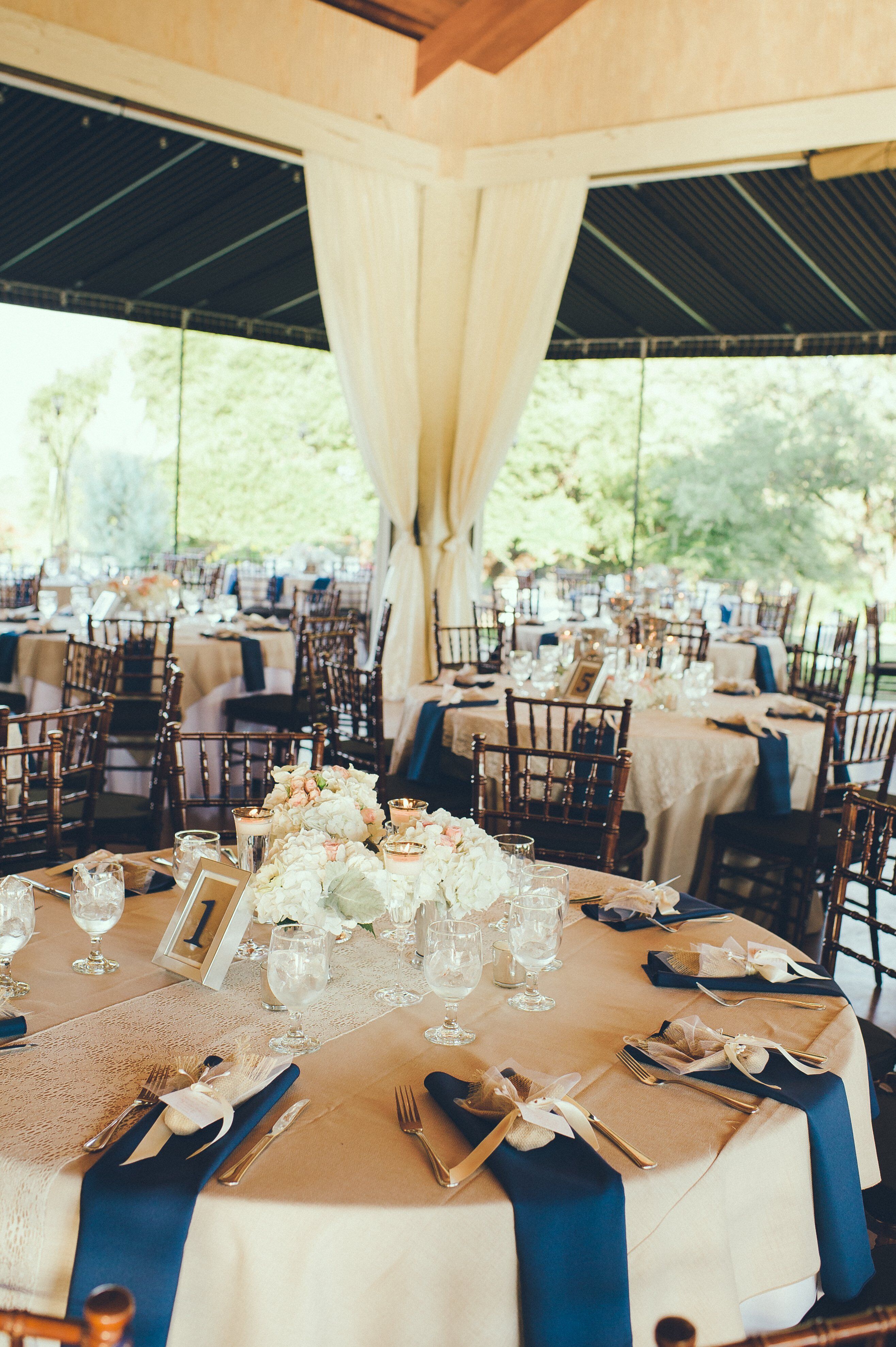 Navy blue cream and gold clearance wedding