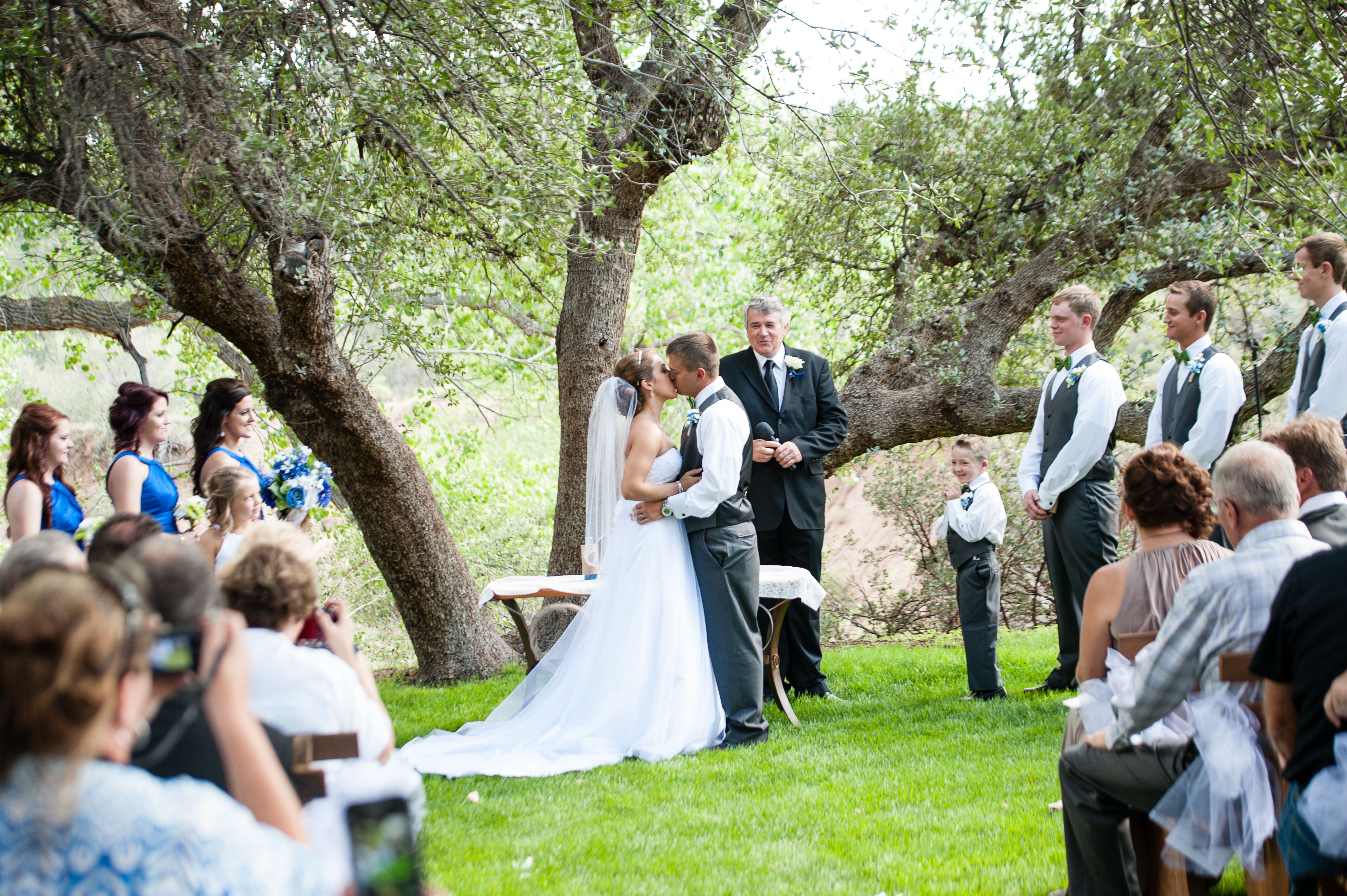 Chelsea and Jonathan First Kiss at Van Dickson Ranch