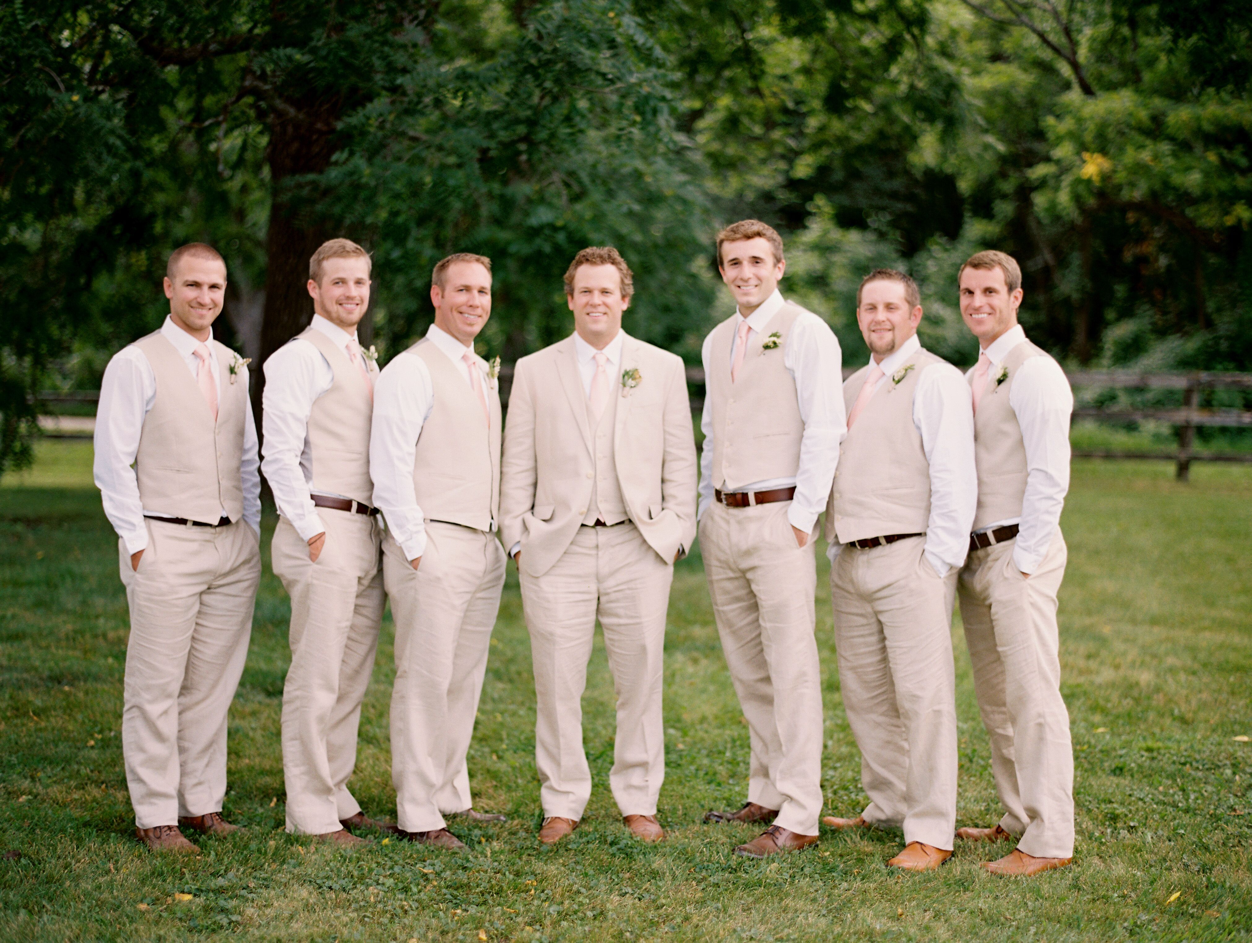 Casual Khaki Groomsmen Look