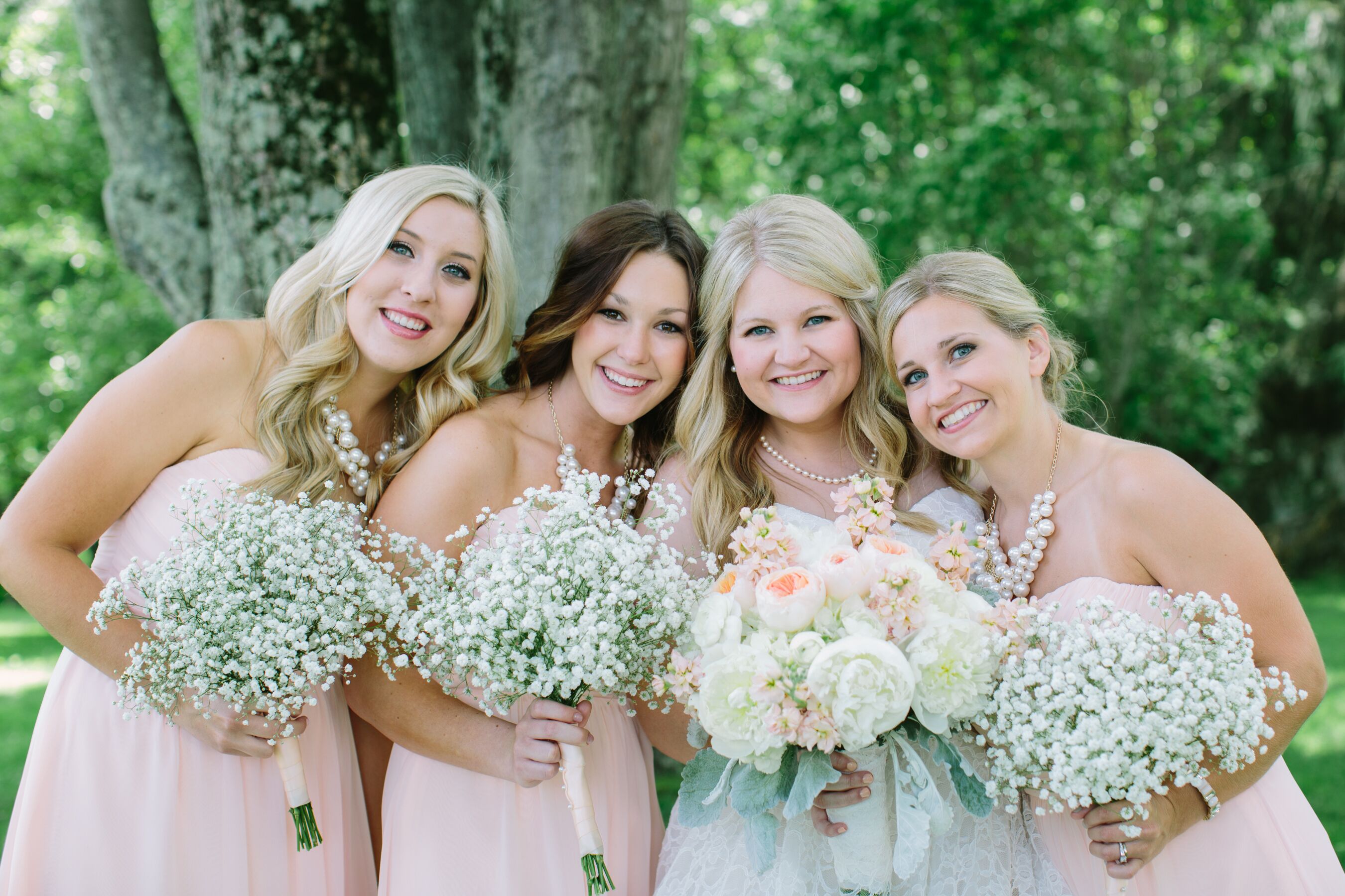 baby's breath bridesmaids