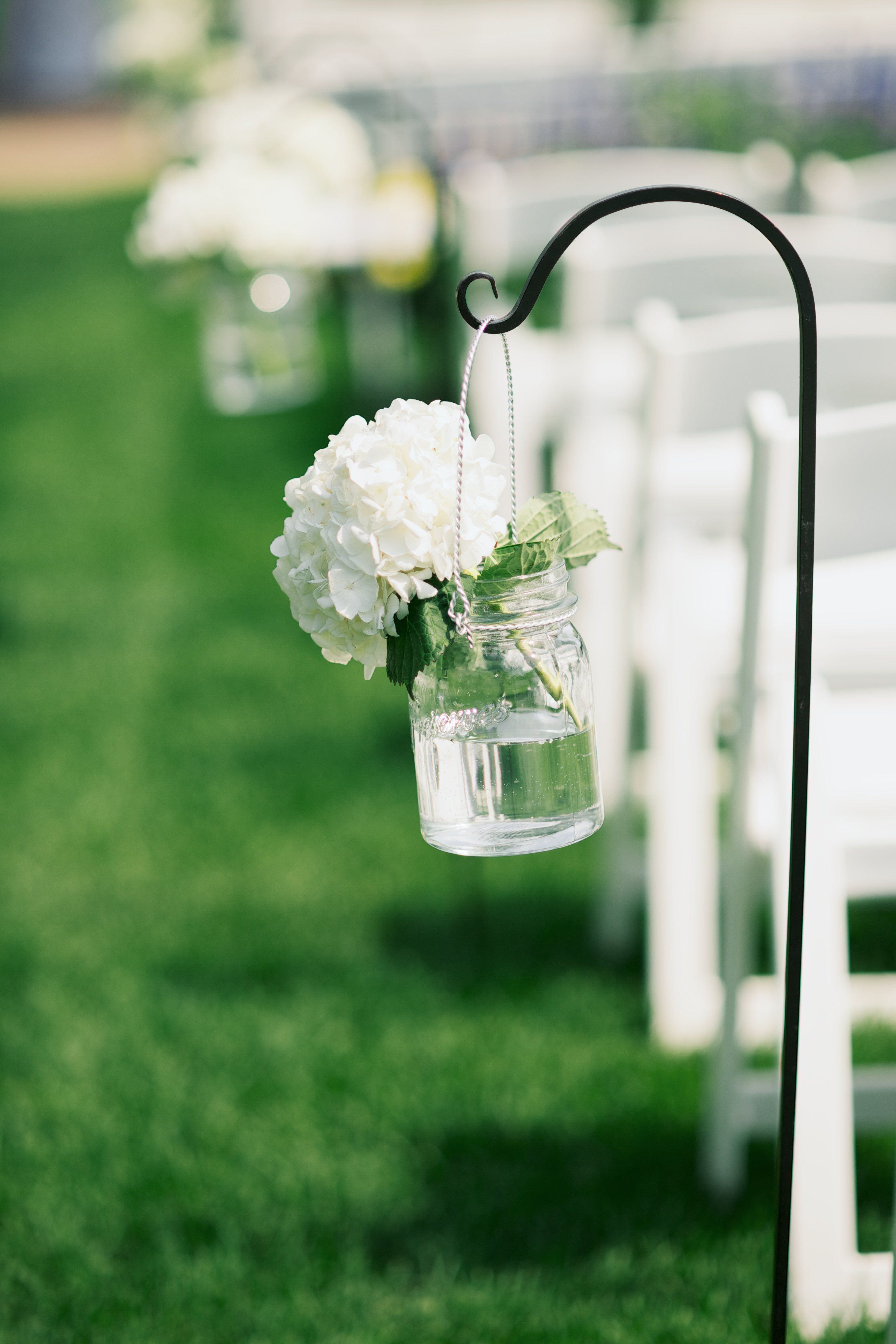 Mason Jar Aisle Decor