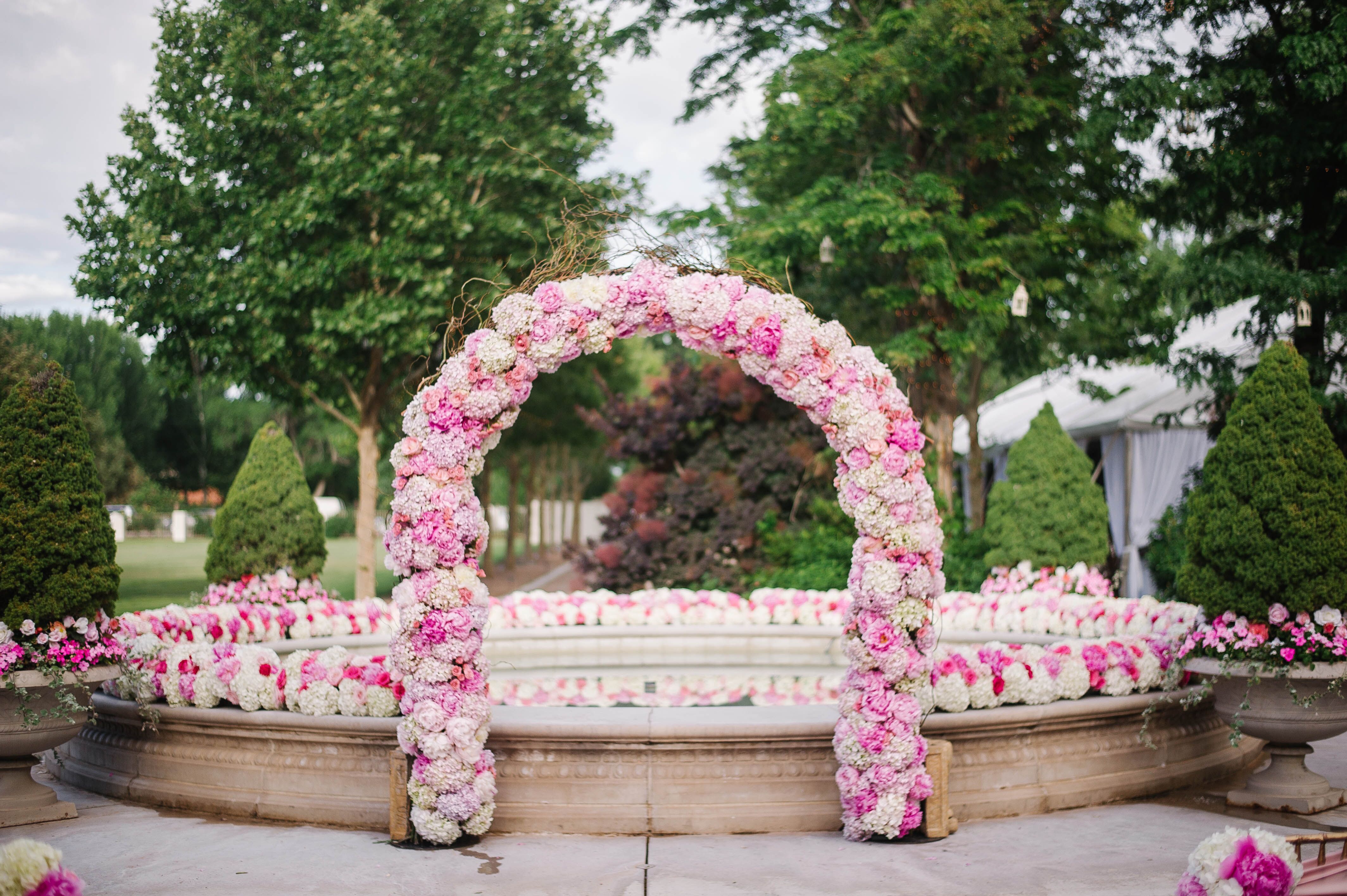 Peony, Rose, Hydrangea Wedding Arch